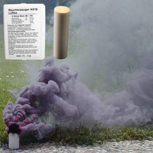 QUST7057--Świeca dymna AX-18 w kolorze czarnym doskonale sprawdzi się zarówno do zastosowań modelarskich jak i na planie filmowym, do testów szczelności, ćwiczeń przeciwpożarowych.