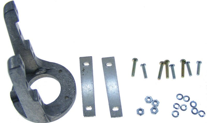 QM/154--Łoże silnika ze stopów lekkich w rozmiarze 25. Zestaw zawiera elementy montażowe.