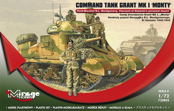 MI/728005--Model do sklejania wiernie odwzorowujący Czołg dowodzenia Grant Mk I "Monty".