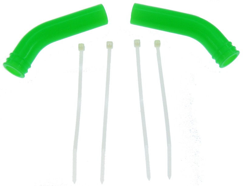 QM/129-2-G--Silikonowa nakładka na tłumik o przekroju 9mm w kolorze zielonym.