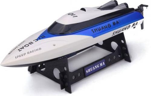 DH/7011-BLU--Kolejny produkt spod szyldu firmy Double Horse - model 7011 to łódź motorowa mierzącą 35cm długości.Model jest zwrotny i szybki dzięki zamontowanemu silnikowi, który pozwala rozpędzić go do nawet 30km/h! Motorówkę wykonano z wysokiej jakości materiał