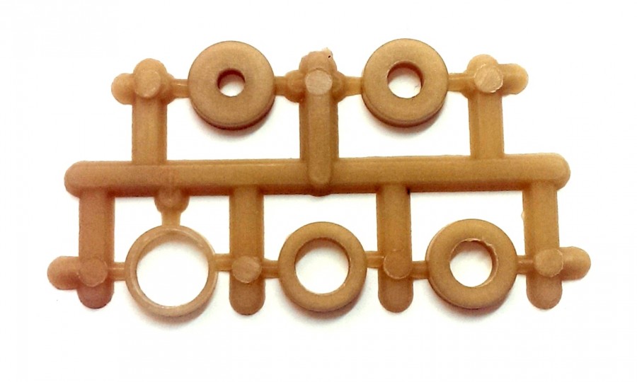 GPX/1127--Zestaw pierścieni centrujących - 5 szt. W zestawie znajdują się pierścienie z otworami o średnicy: 3mm, 4mm, 5mm, 6mm, 8mm.