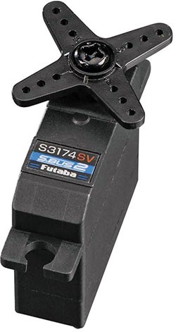 FB/S3174SV--Serwo Futaba S3174SV to wysokonapięciowe serwo cyfrowe typu mini obsługujące S.Bus i S.Bus2. Serwomechanizm przeznaczony do małych helikopterów, samolotów i szybowców, który z łatwością da się programować. Serwomechanizm wyposażony został w metalowe 