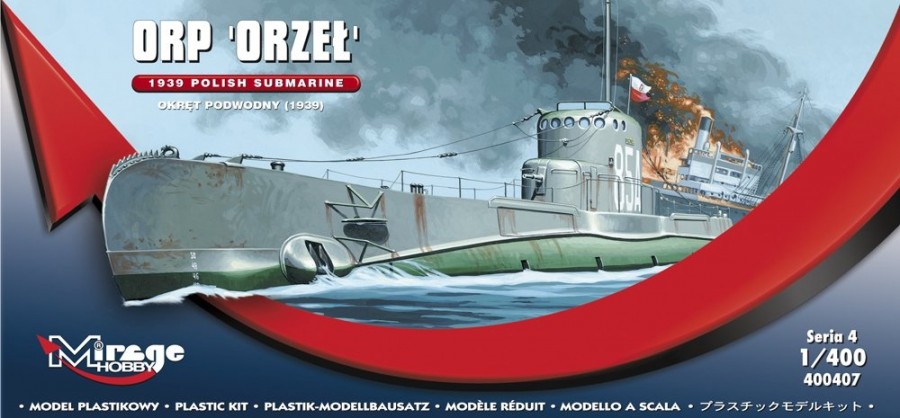 MI/400407--Model do sklejania wiernie odwzorowujący ORP Orzeł Polski Okręt Podwodny.
