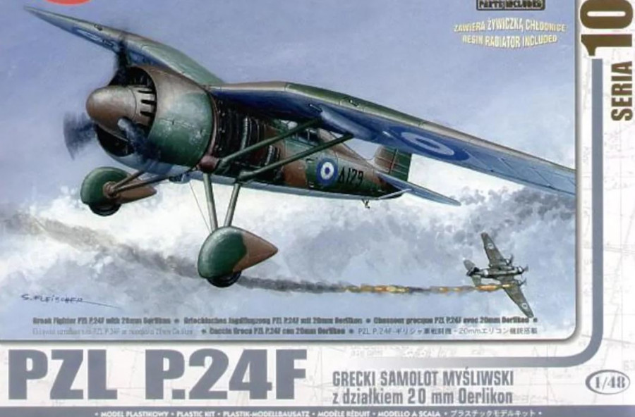 MI/481007--PZL P.24 to polski, jednoosobowy myśliwiec przechwytujący o skrzydłach w układzie Puławskiego, o konstrukcji metalowej z usterzeniem klasycznym i stałym podwoziem.Samolot PZL P-24 powstał pod kierunkiem Wsiewołoda Jakimiuka i stanowił modyfikację myś