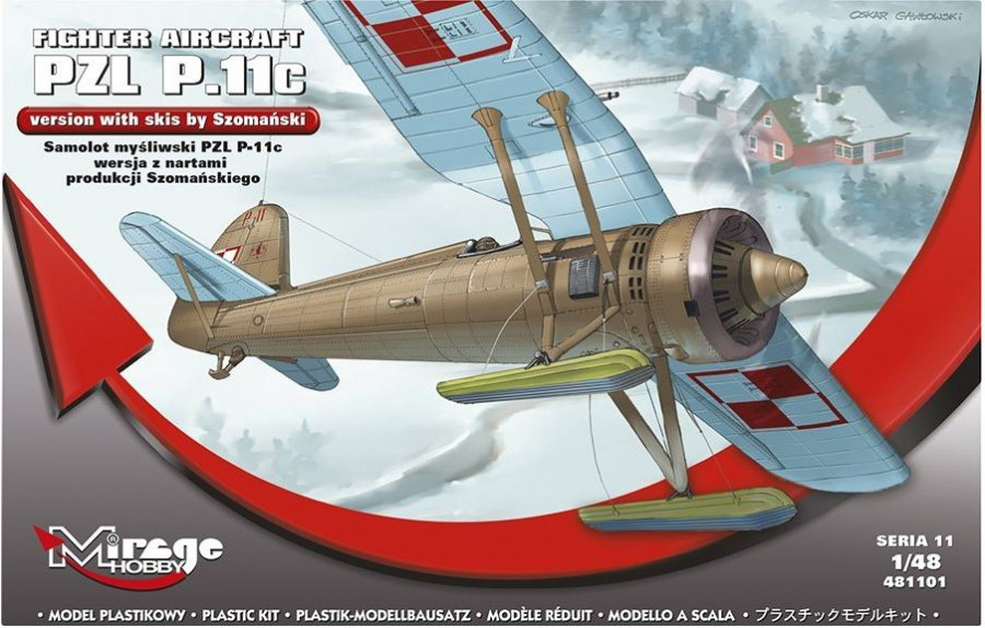 MI/481101--Model do sklejania wiernie odwzorowujący PZL P.11c wersja myśliwska. PZL P.11 był polskim samolotem myśliwskim, zaprojektowanym na początku lat trzydziestych przez PZL w Warszawie. Został krótko uznany za najbardziej zaawansowany projekt samolotów my