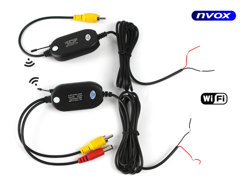 NVOX C10WI--- moduł bezprzewodowej transmisji sygnału video- stworzony z myślą o współpracy z samochodową kamerą cofania a monitorem czy innym sprzętem video wyposażonym w dodatkowe wejście sygnału video- wyprowadzenia przewodów sygnałowych przystosowane do stan