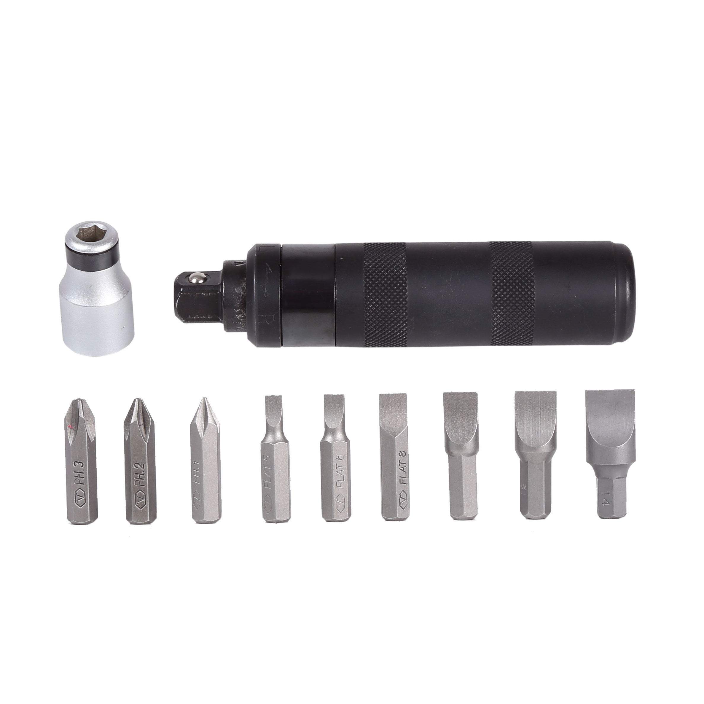 10016--Wkrętak udarowy z 9-ma końcówkami (pł.+ ph.), proline