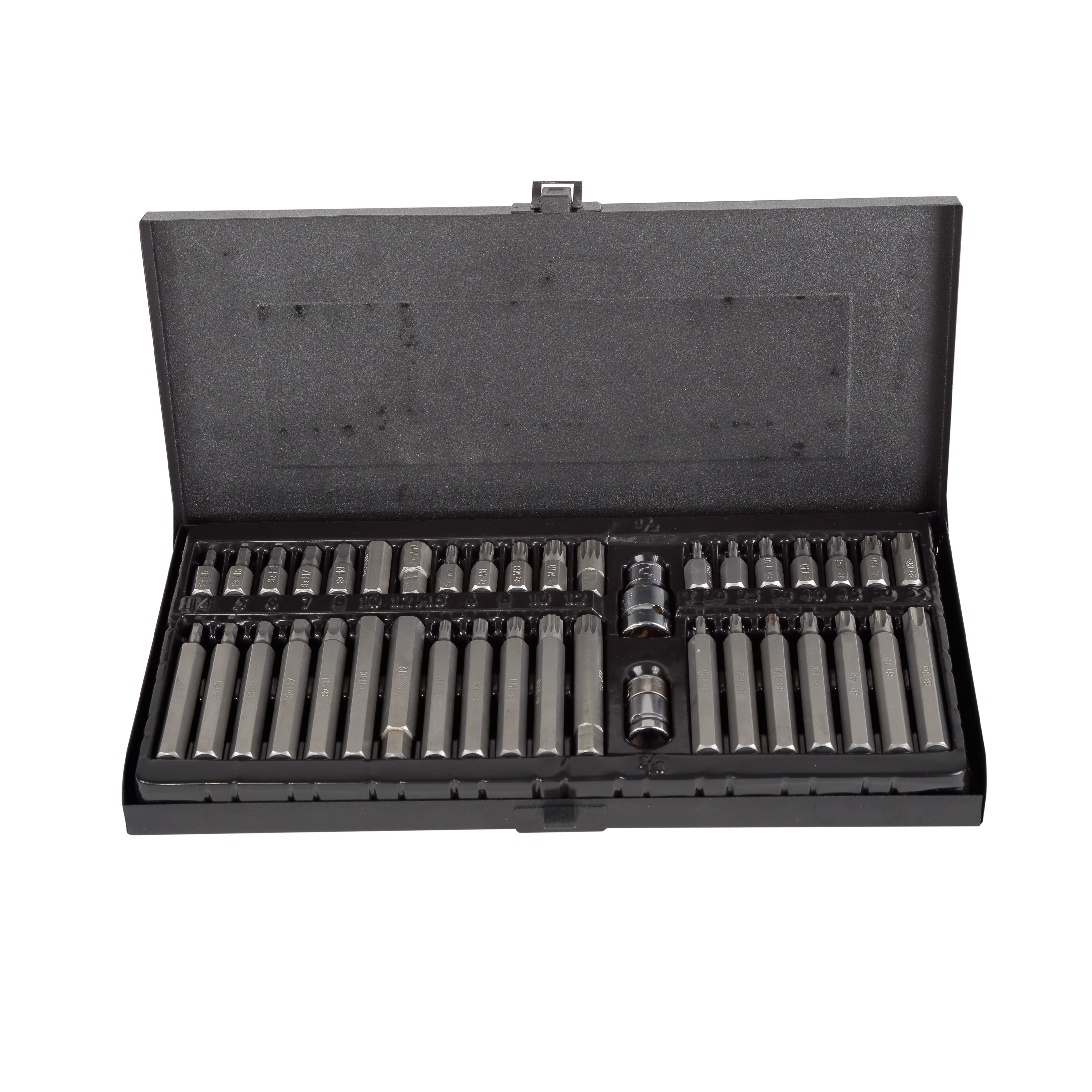 10748--Zestaw końcówek t20-t55,m5-m12,hex 4-12, 40 szt., s2 proline