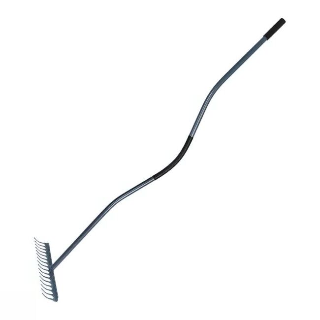 12277--Grabie 12-zębne trzon gięty metal. grafitowe plast. rączka