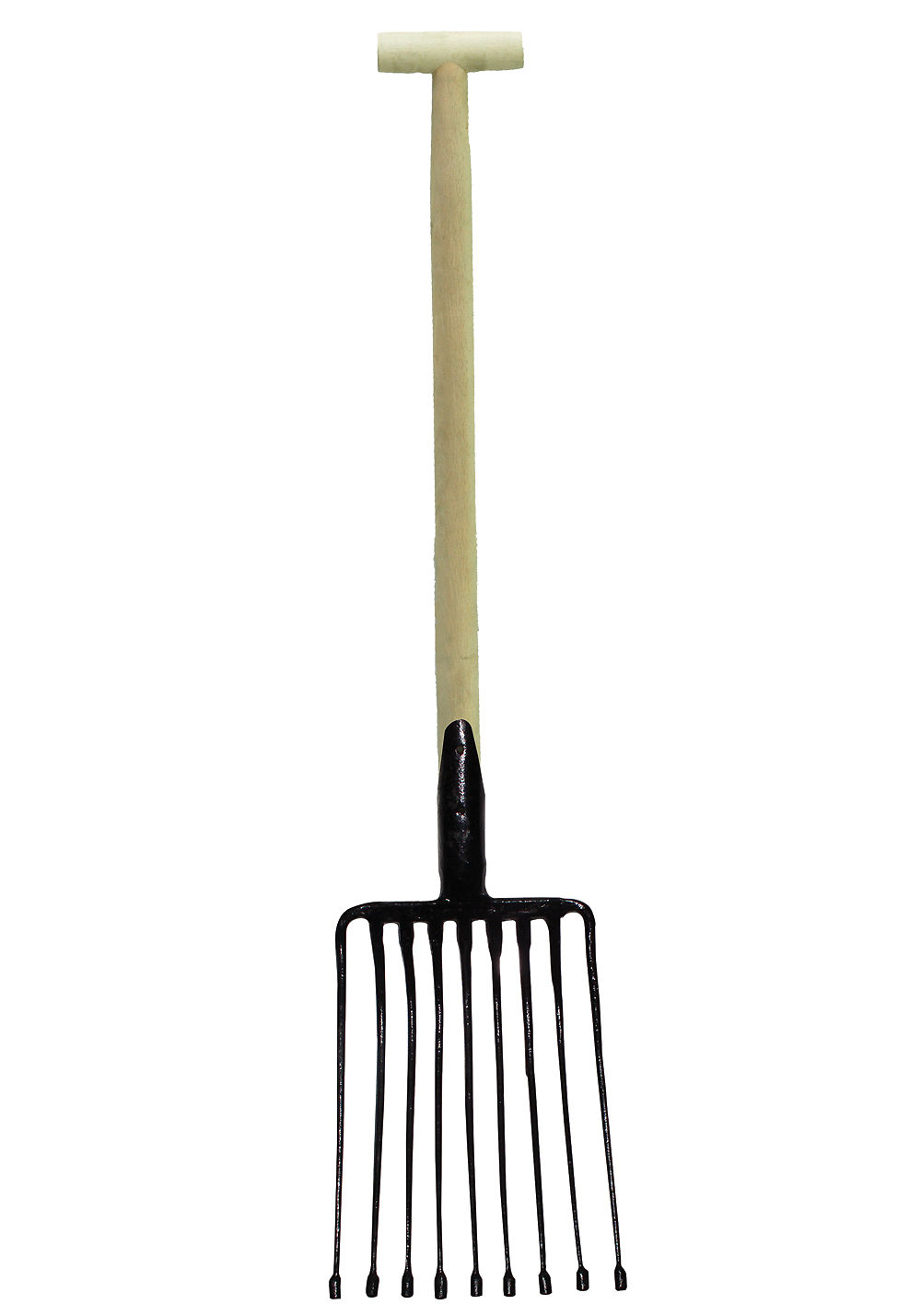 12286--Widły do ziemniaków 9z szer.240mm z trzonkiem drew.t100