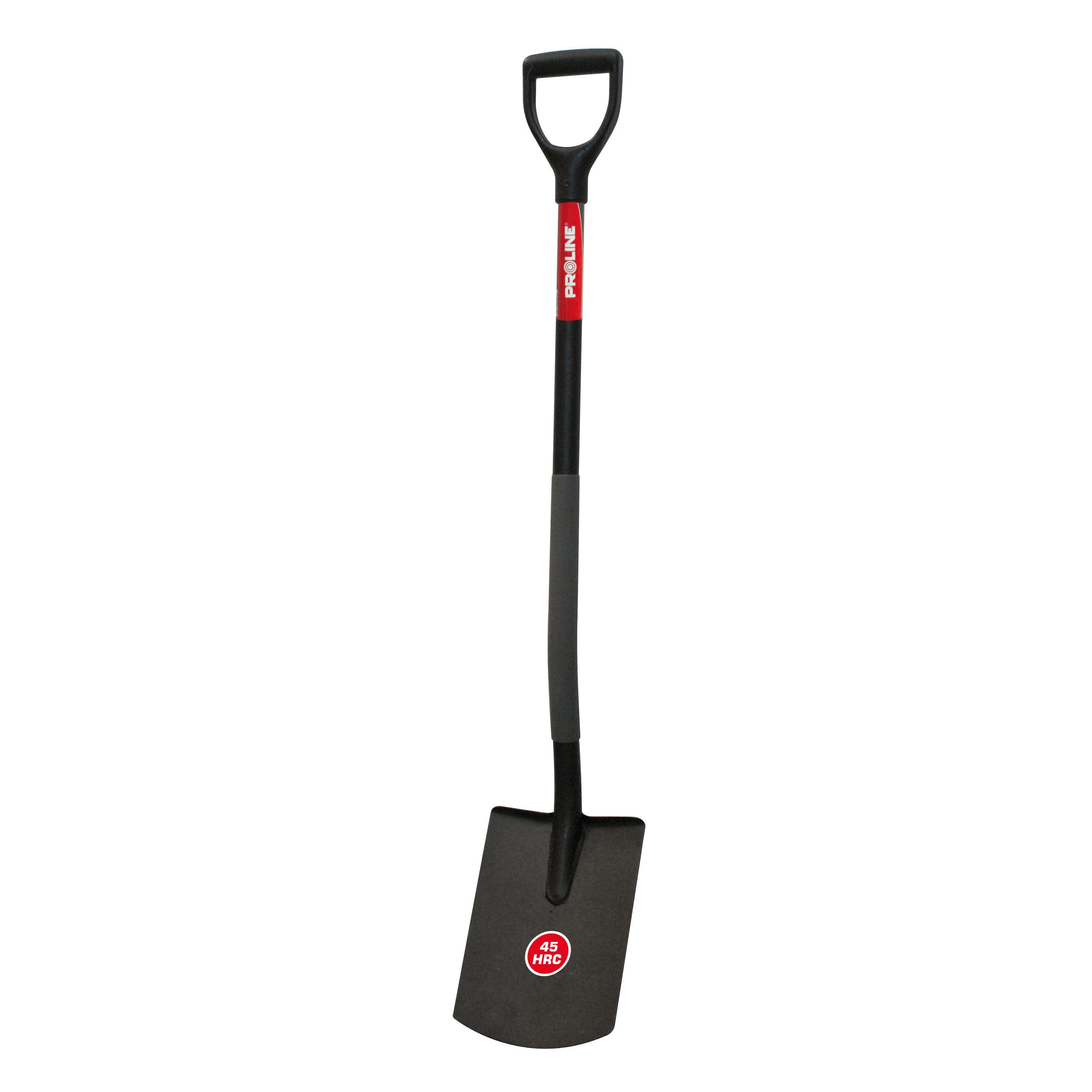 12371--12371 Szpadel prosty z metalowym trzonkiem 115cm, ProlineSzpadel prosty z trzonem metalowym powlekany tworzywem sztucznymSzpadel hartowany45 HRCRozmiar szpadla: 1150x190x290 mm