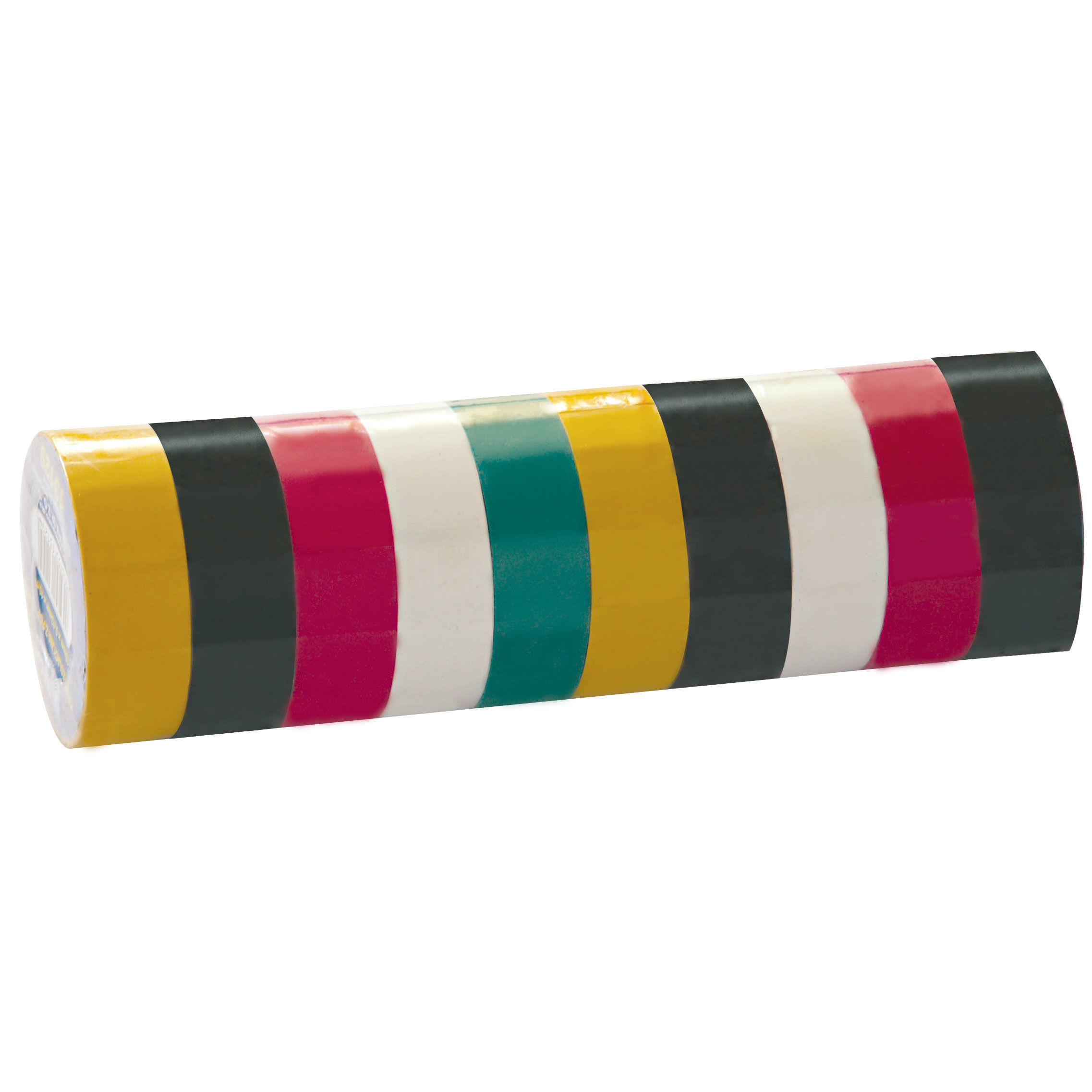 13129--13129 Taśma izolacyjna PVC 19mm x 0.13mm x 10m, 10 krążk&amp;oacute;wTaśma izolacyjna PVC - 10 krążk&amp;oacute;wRozmiar: 19 mm x 0,13 mm x 10 m