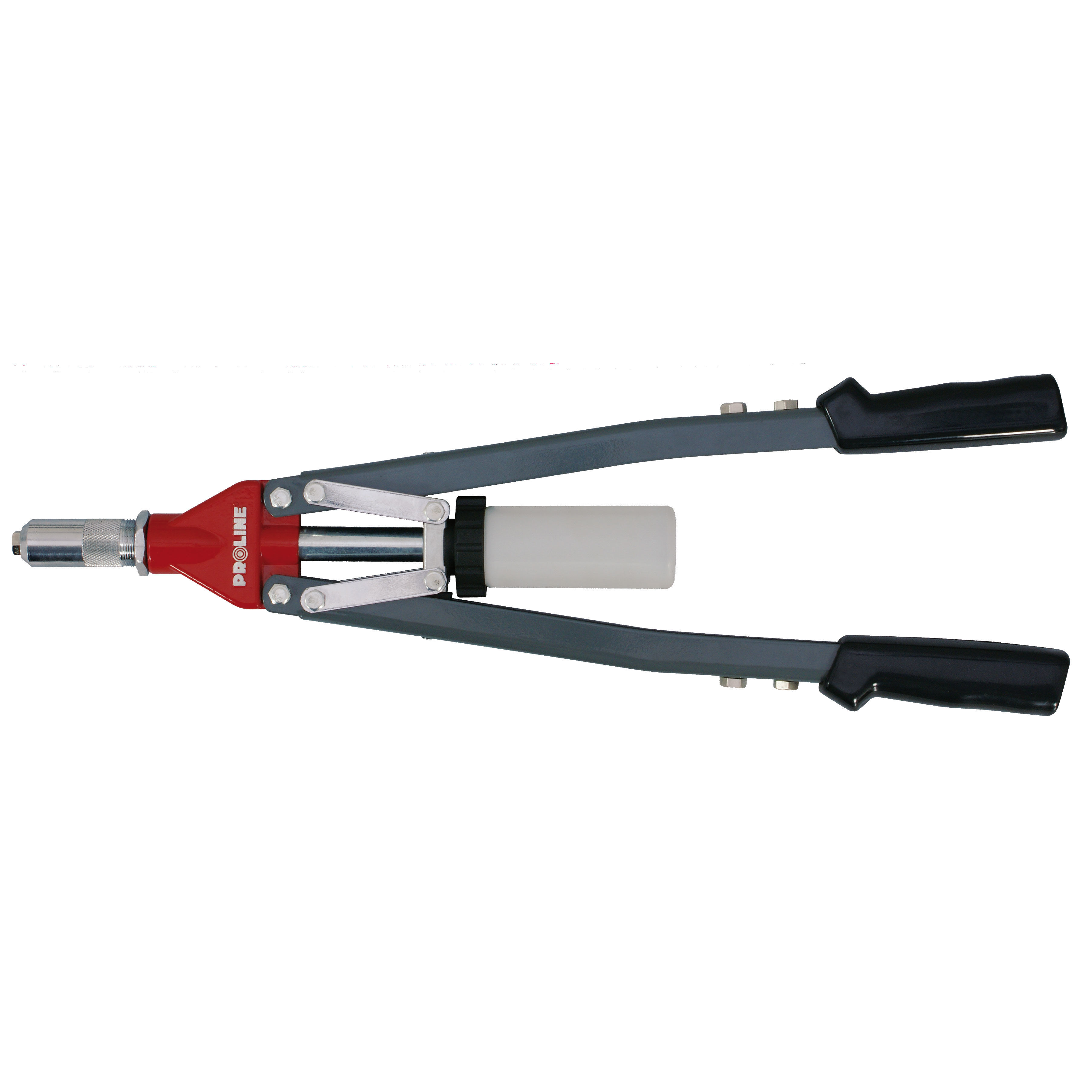 14008--14008 Nitownica dźwigniowa 2,4-4,8mm 540mm, ProlineSpecyfikacja:Nitownice ręczne przemysłowe do nit&amp;oacute;w 3.2, 4.0, 4.8, 6.0, 6.4 mm ze stali, oraz stali nierdzewnej, miedzi i aluminiumSzczęki nitownicy wykonano z CrVDługość nitownicy dwur