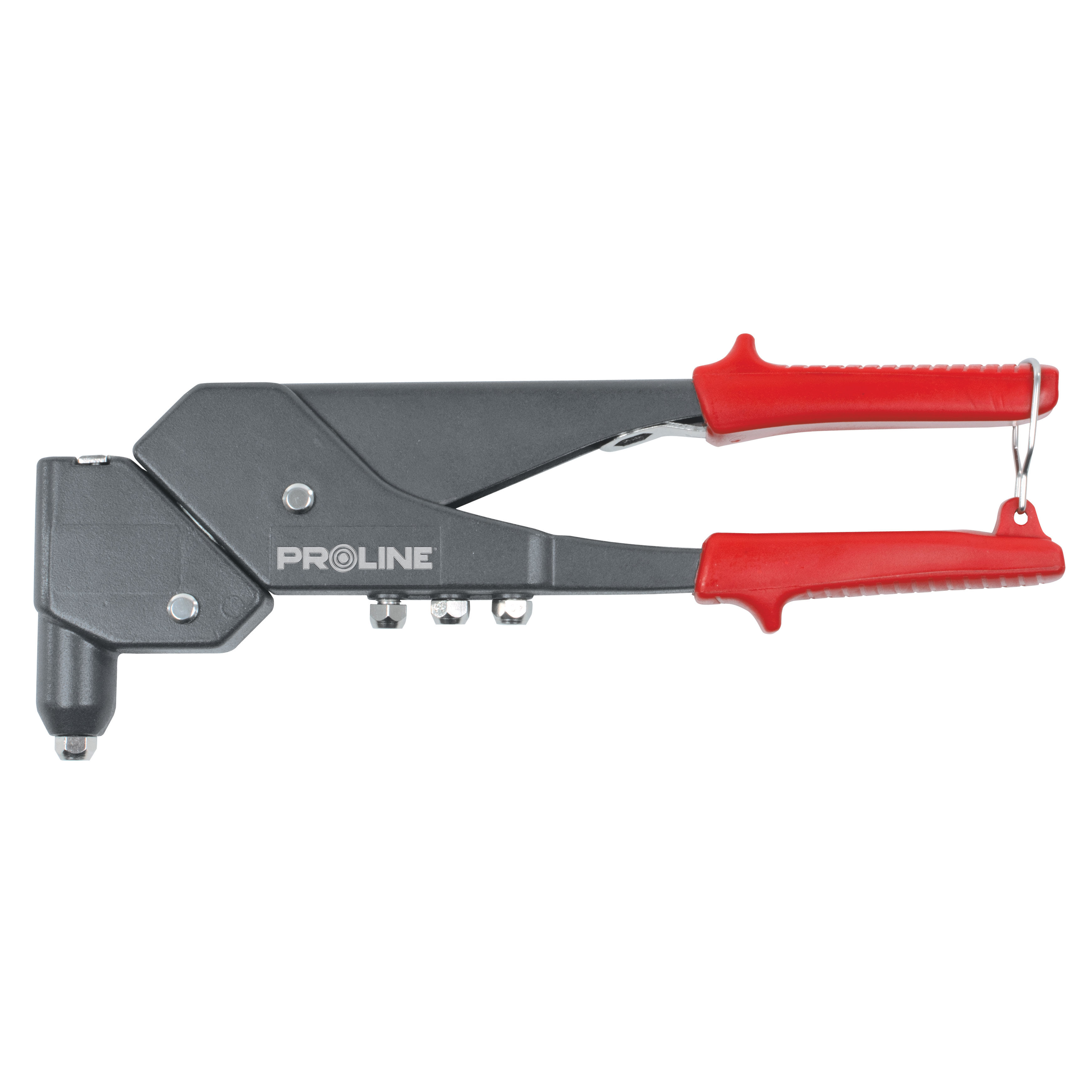 14010--14010 Nitownica z obrotową głowicą 2,4-4,8mm, ProlineSpecyfikacja:Nitownica ręczna posiada końc&amp;oacute;wki do nitow 2.4, 3.2, 4.0, 4.8 mmGłowica obrotowa ułatwiająca pracę w trudnodostępnych miejscachHartowane części gł&amp;oacute;wki wyd