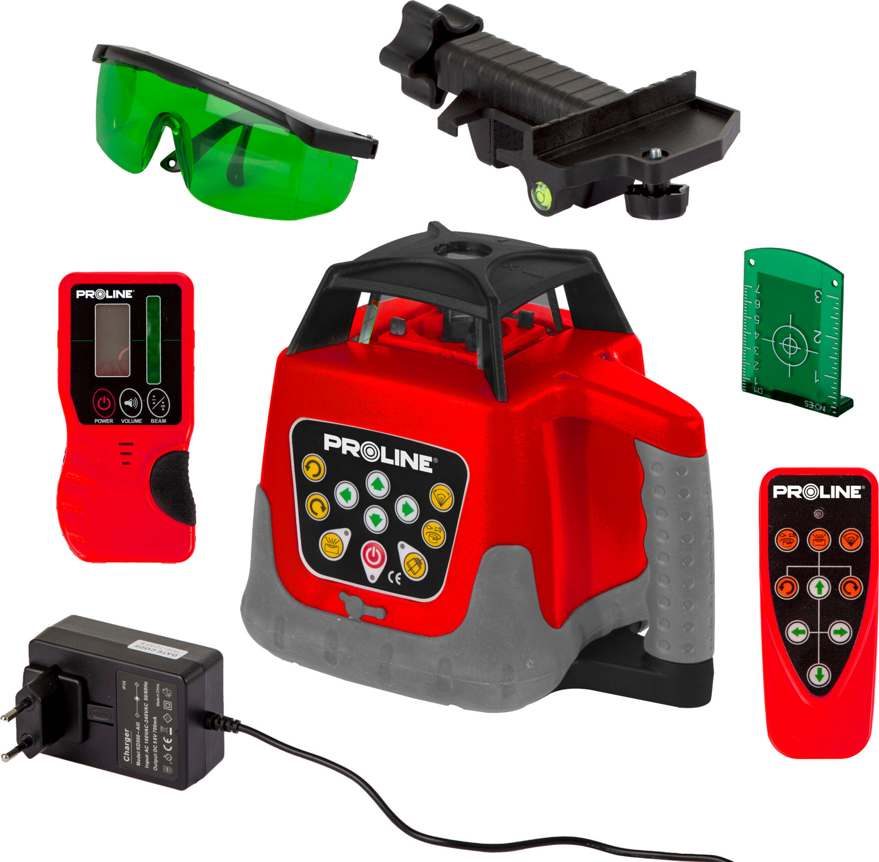 15162--Laser rotacyjny samopoziomujący zielony do 500m Proline 15162Laser rotacyjny Proline to wszechstronne i wielofunkcyjne narzędzie do realizacji prac wewnątrz pomieszczeń, oraz do pracy na otwartych przestrzeniach.Zastosowana w laserze wiązka zielona j