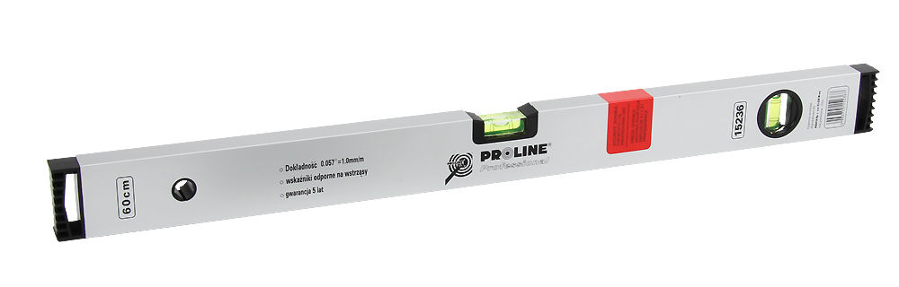 15238--Poziomnica alu 800mm, 2 libelki, 2 zawieszki, prof.  proline