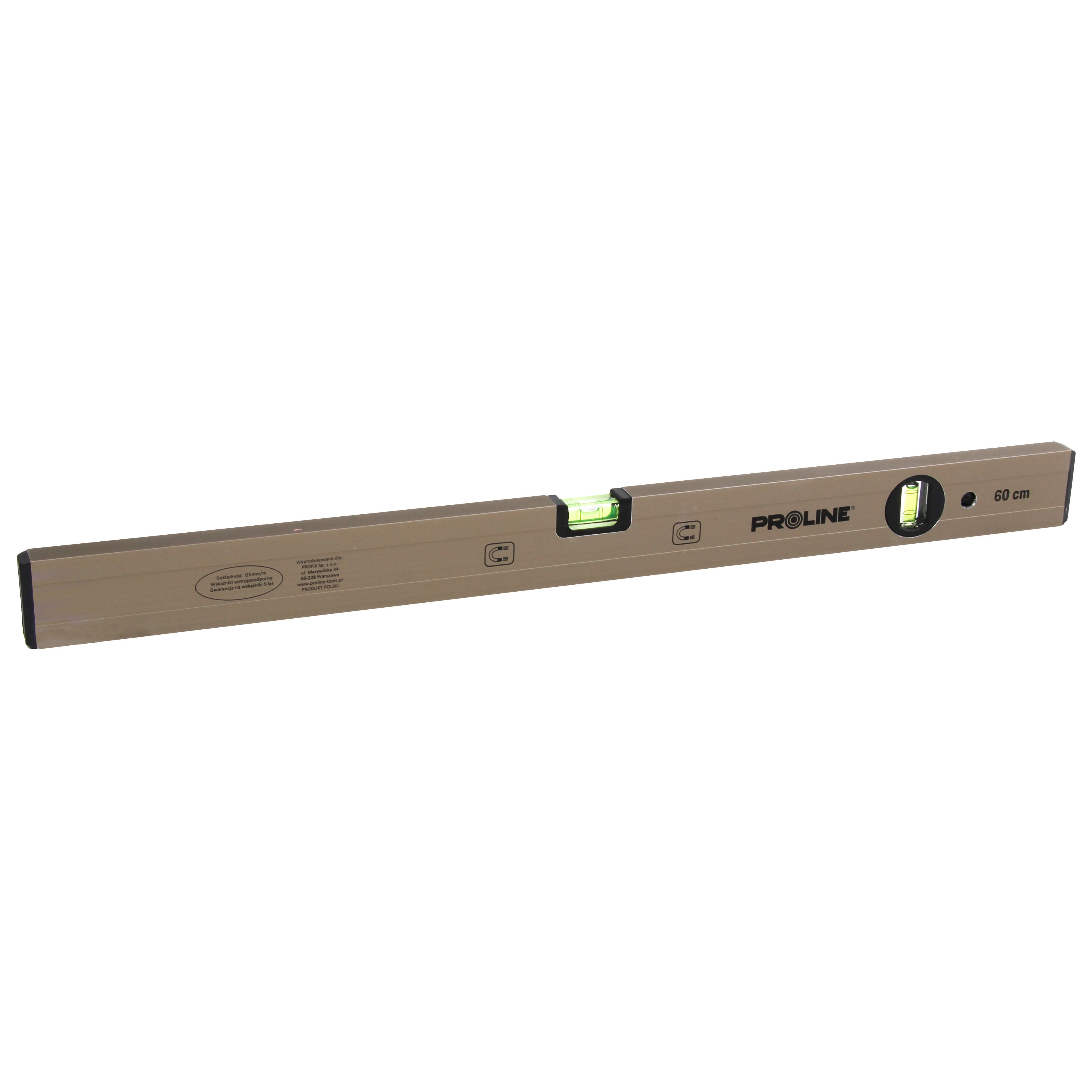 15829--Poziomnica alu anod poz-pion 2 lib 2 mag 60cm proline