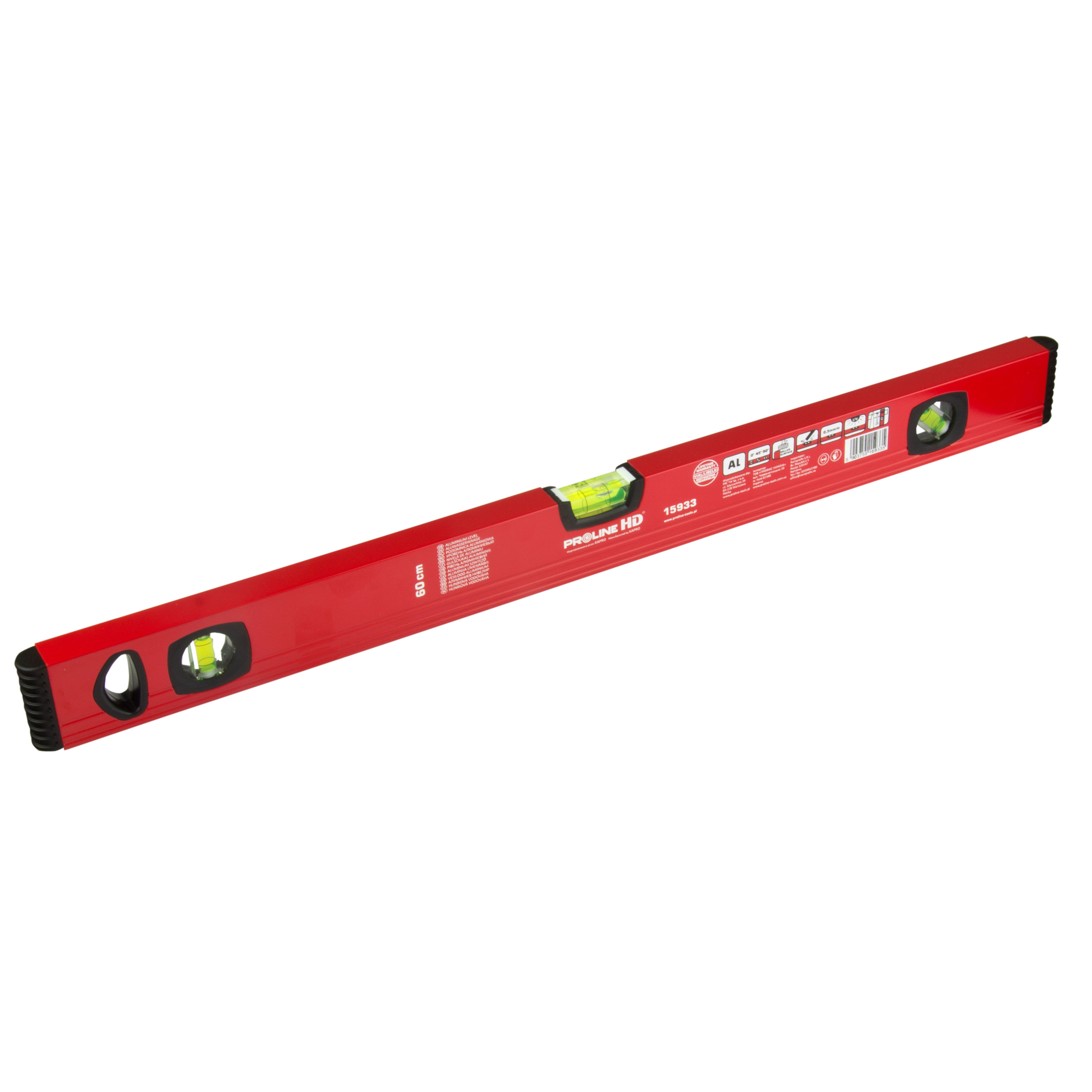 15936--Poziomnica alu, 3 lib., frez., d.0,5mm/1m, 120cm, proline hd