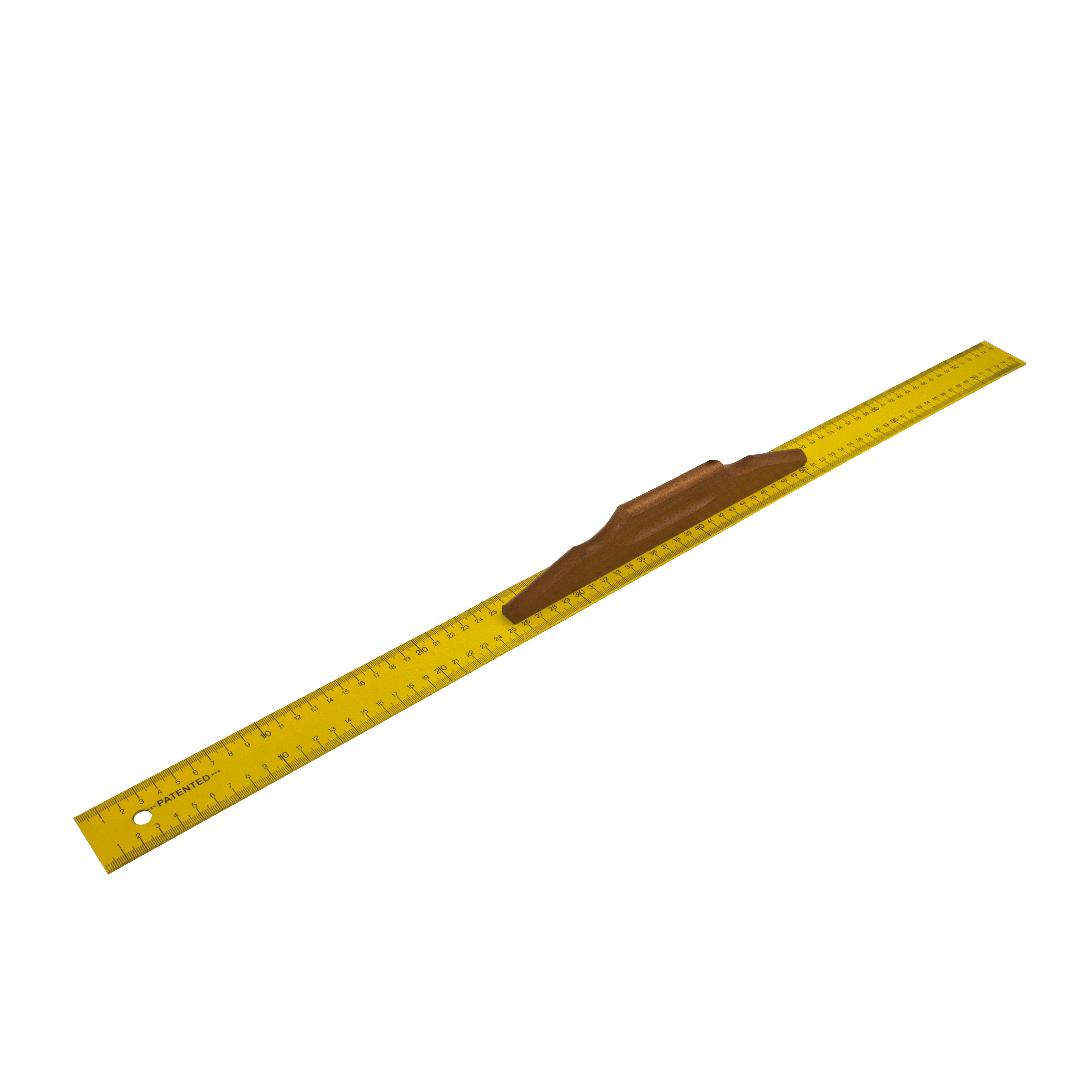 21077--21077 Przymiar metalowy z podziałką 750mm, np. do cięcia płyt G/KCechy:Przymiar metalowy do prac budowlanych, np. do cięcia tapet i płyt gipsowo-kartonowychDwustronna podziałka metryczna malowana z dokładnością +/- 1 mmNa środku listwy umieszczony dr