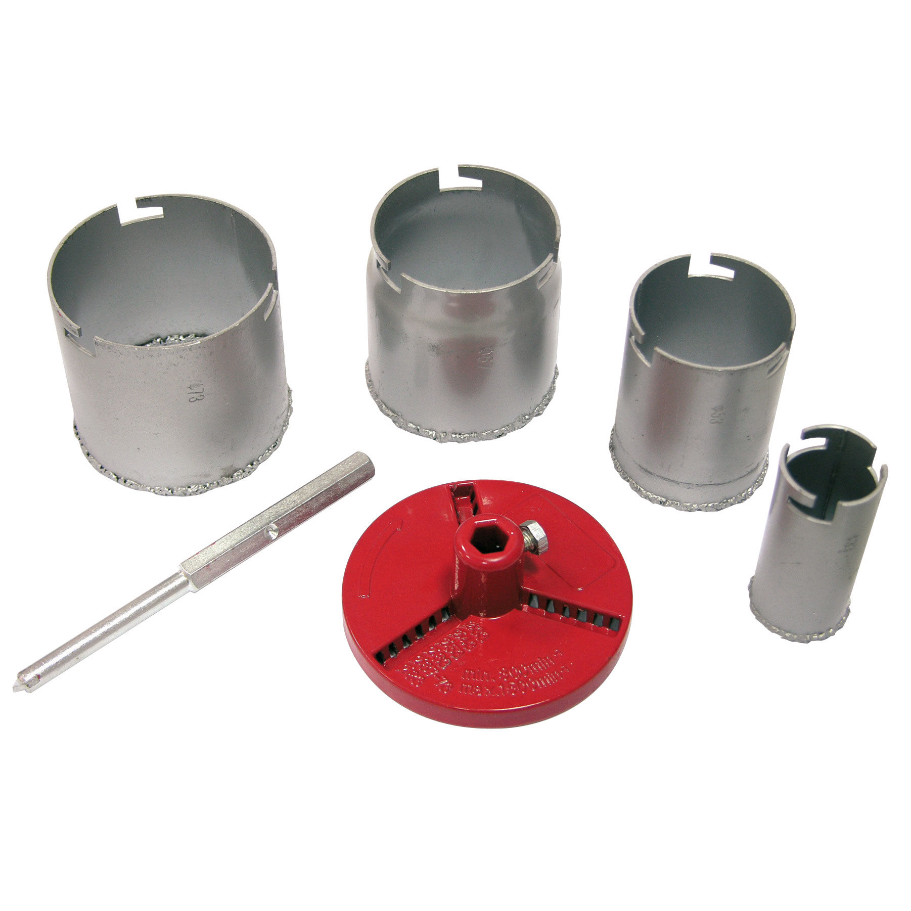 26434--Specyfikacja:Zestaw otwornic koronkowych wolframowych, MegaOtwornice pokryte spiekiem wolframu zapewniają łatwe wiercenie otwor&amp;oacute;ww większości materiał&amp;oacute;w np. w murze, cegle, ceramice, gazobetonie oraz w pustakachNadają si