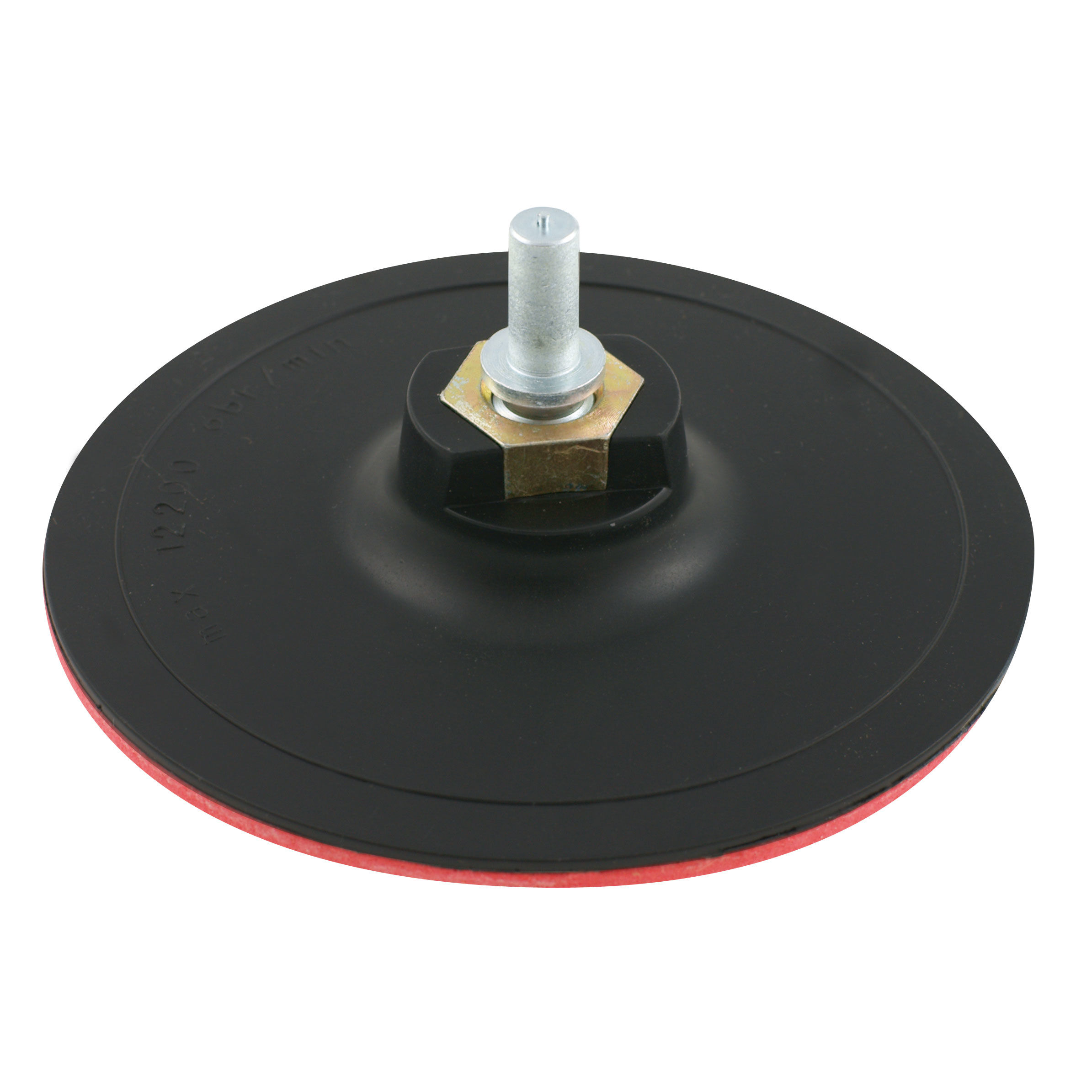 27037--27037 Dysk gumowy 125mm z gwintem M14 z rzepem i adapterem do wiertarki, ProlineZastosowanie: jako adapter do wiertarki i szlifierki kątowej na krążki ścierne &amp;Oslash; 125 mm samoprzylepne.