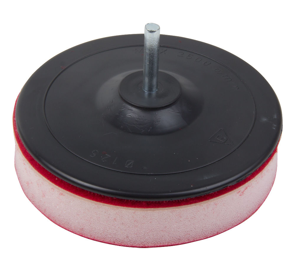 27039--Dysk-przystawka fi=125mm, trzpień fi=7mm (rzep) + dystans z gąbki