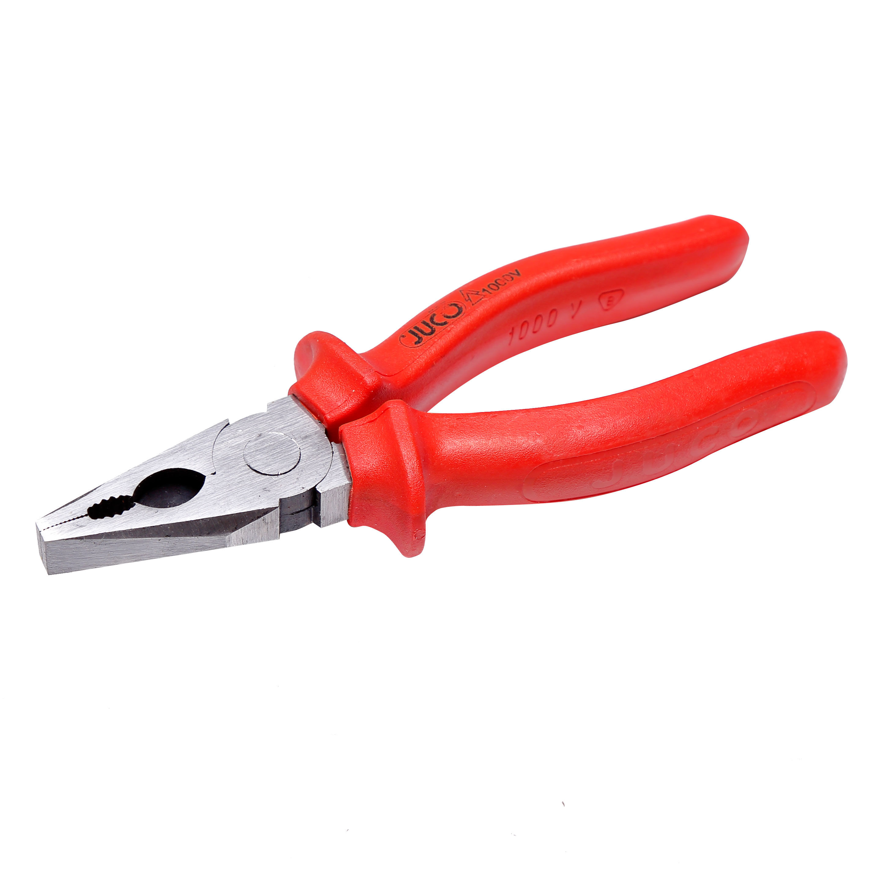 28531--28531 Szczypce 1000V uniwersalne 160mm, JucoCharakterystyka produktu:Kute z wysokogatunkowej staliHartowanePolerowaneNasadki ergonomiczne z PCVParametry:Rozmiar: 180 mm