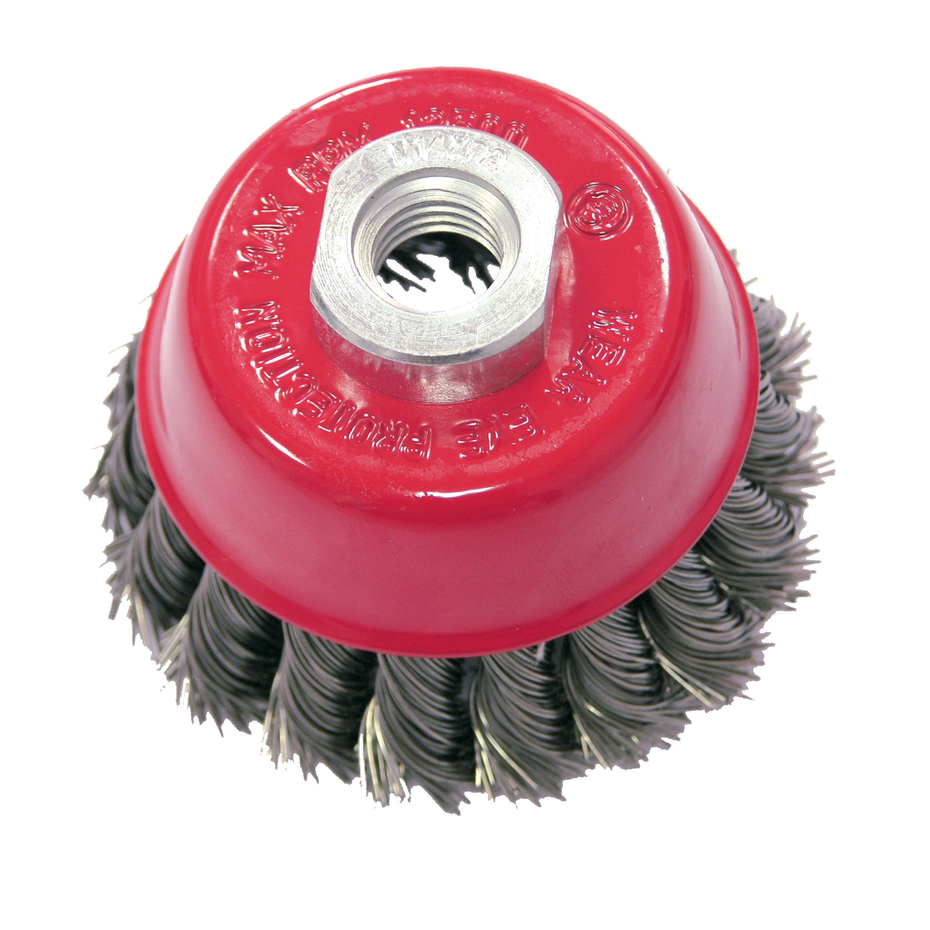 32580--Szczotka doczołowa z drutu stal. skr. fi=100mm, m14 proline