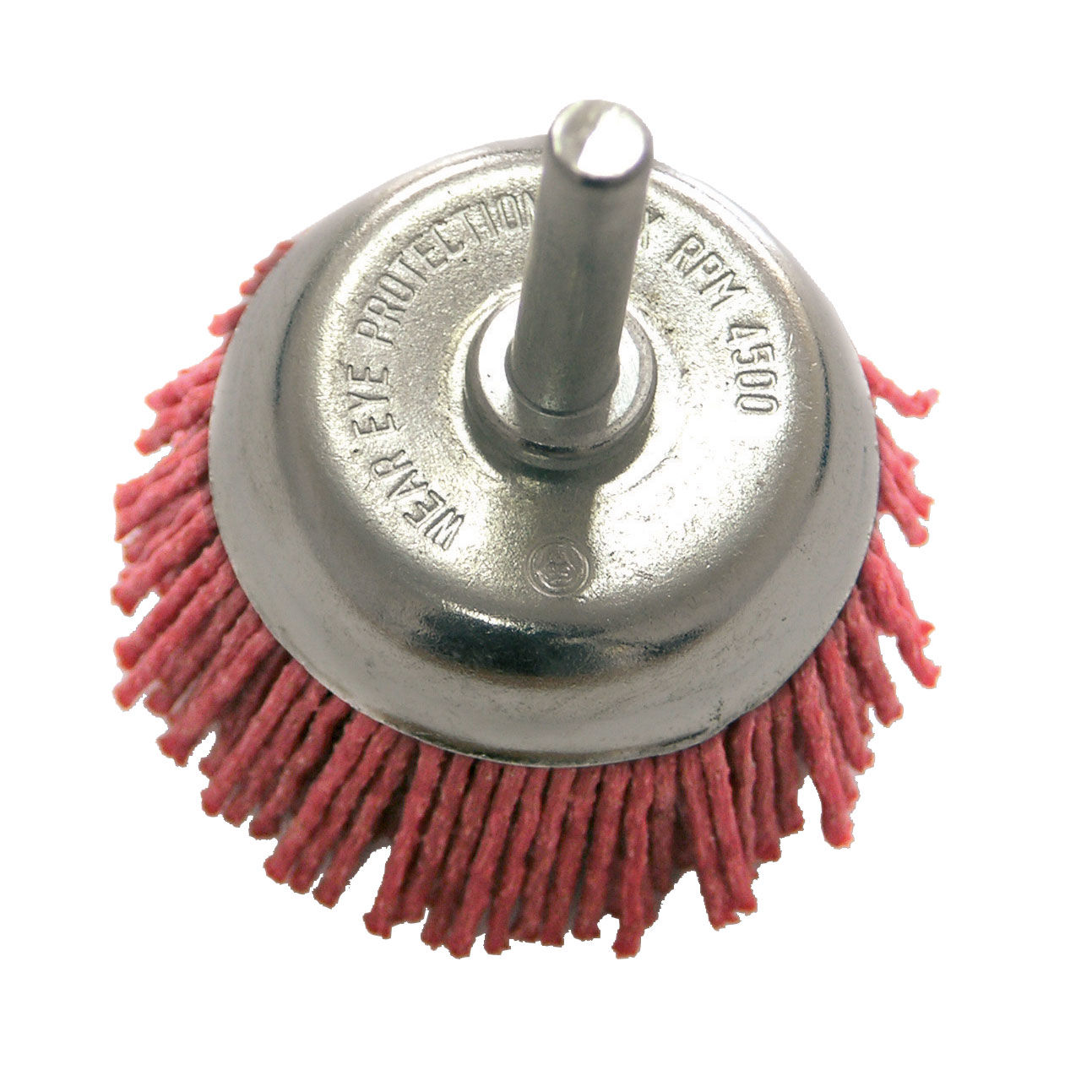 32917--Szczotka doczołowa ścierna fi= 75mm, trzpień 6mm proline