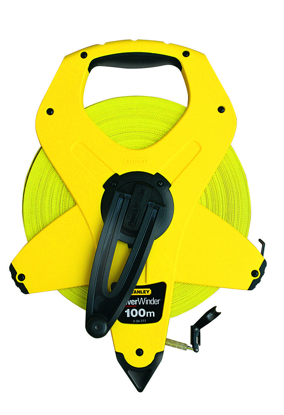 347772--347772 MIARA POWERWINDER F/GLASS 100MTaśma o szerokości 12,7 mm, wzmocniona 40 fiberglassowymi wł&amp;oacute;knamiDodatkowe, bezbarwne pokrycie taśmy zabezpieczające podziałkę przed ścieraniemPrzełożenie korby 3:1 przyśpieszające zwijanie wstęgiS