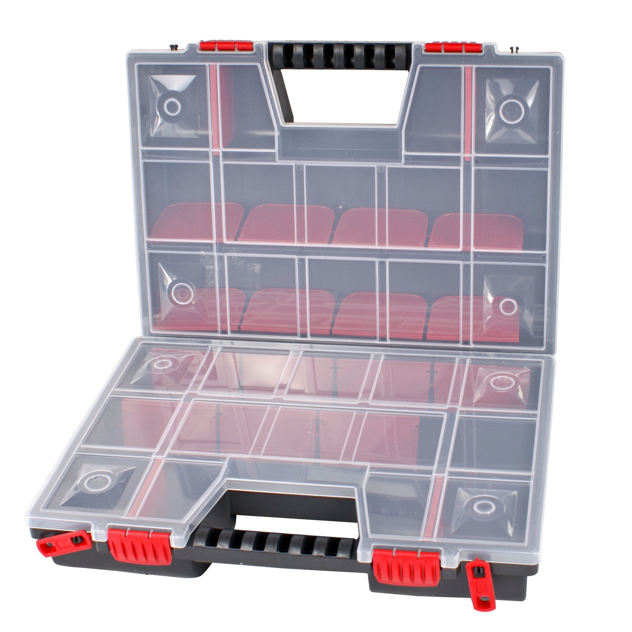 35706--35706 Organizer z rączką 30 przegr&amp;oacute;dek, 130x290x390 mm, ProlinePojemnik idealny do przechowywania drobnych przedmiot&amp;oacute;w typu śrubki, nakrętki, podkładki, wkręty, kołki itp.Organizer z 30-oma przezroczystymi przegr&amp