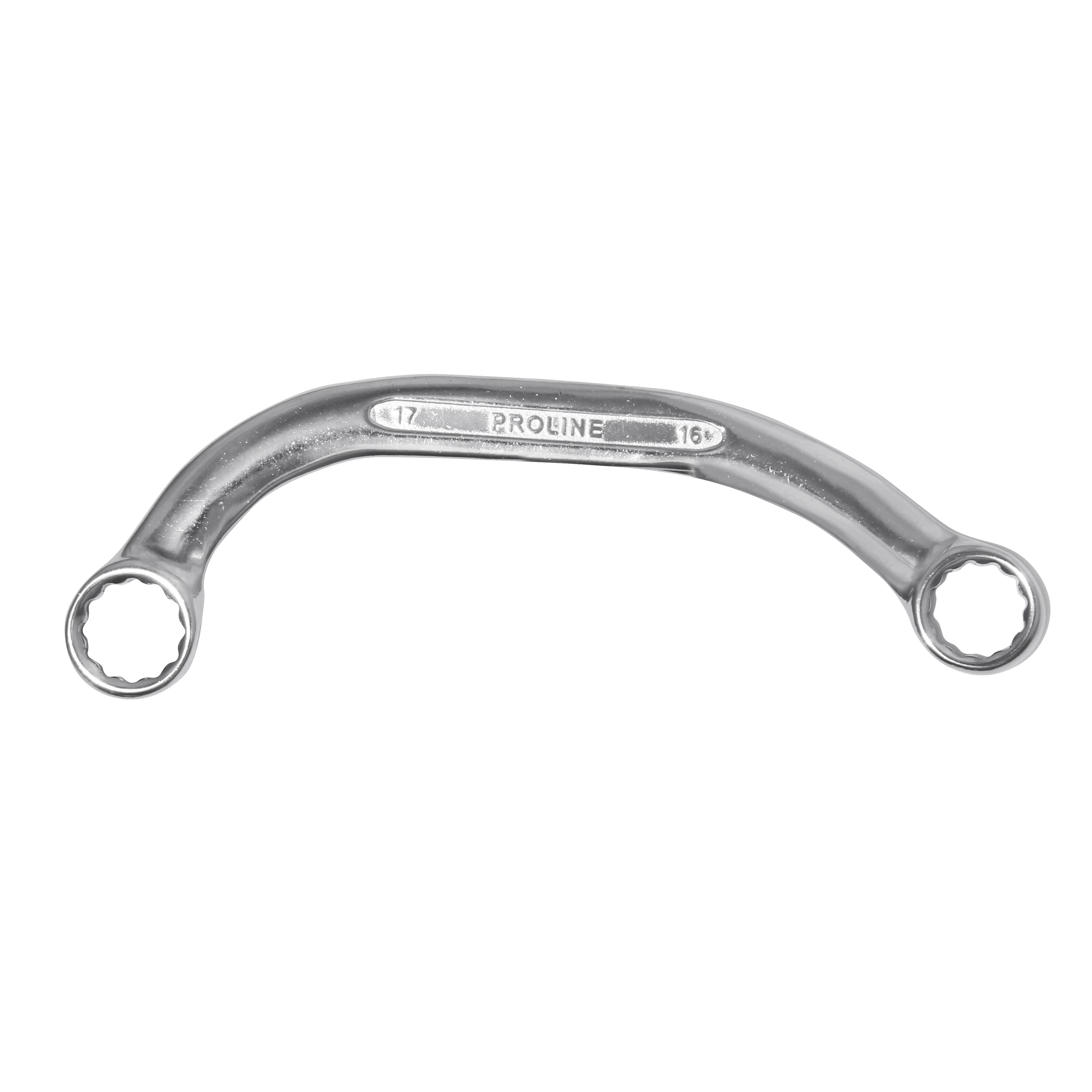 36434--Klucz oczkowy wygięty typu " c "  14x15 mm, crv, proline