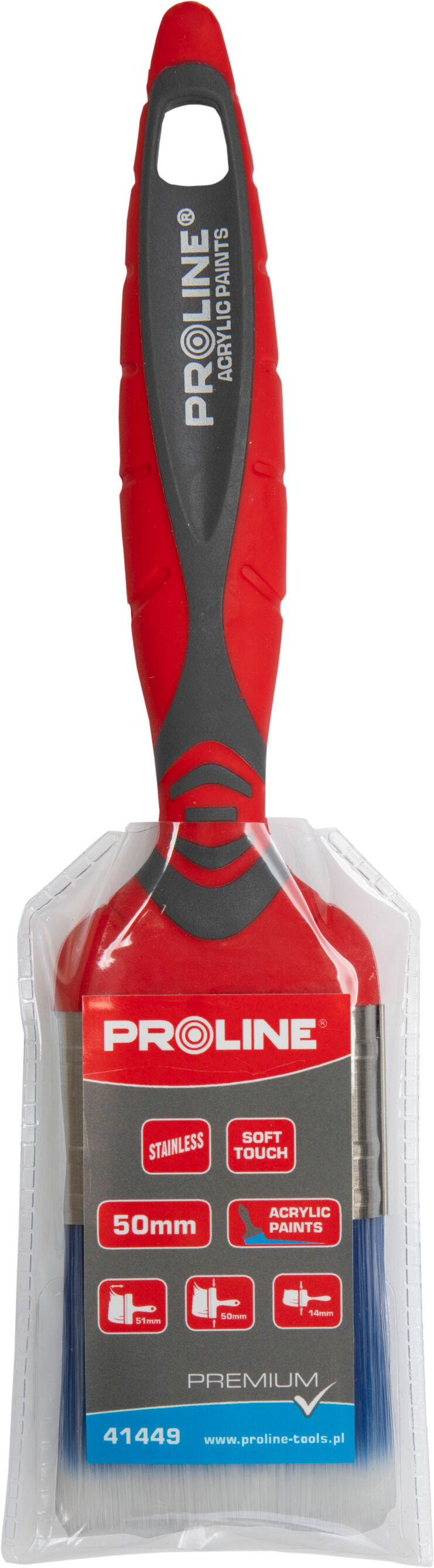 41450--Przeznaczony do prac malarskich farbami i lakierami wodorozcieńczalnymi, farbami lateksowymi i silikatowymiWłosie wykonane z wysokiej jakości włókien syntetycznychErgonomiczny dwukomponentowy uchwyt TPR zapewnia wygodnę podczas wykonywanej pracyOkuci