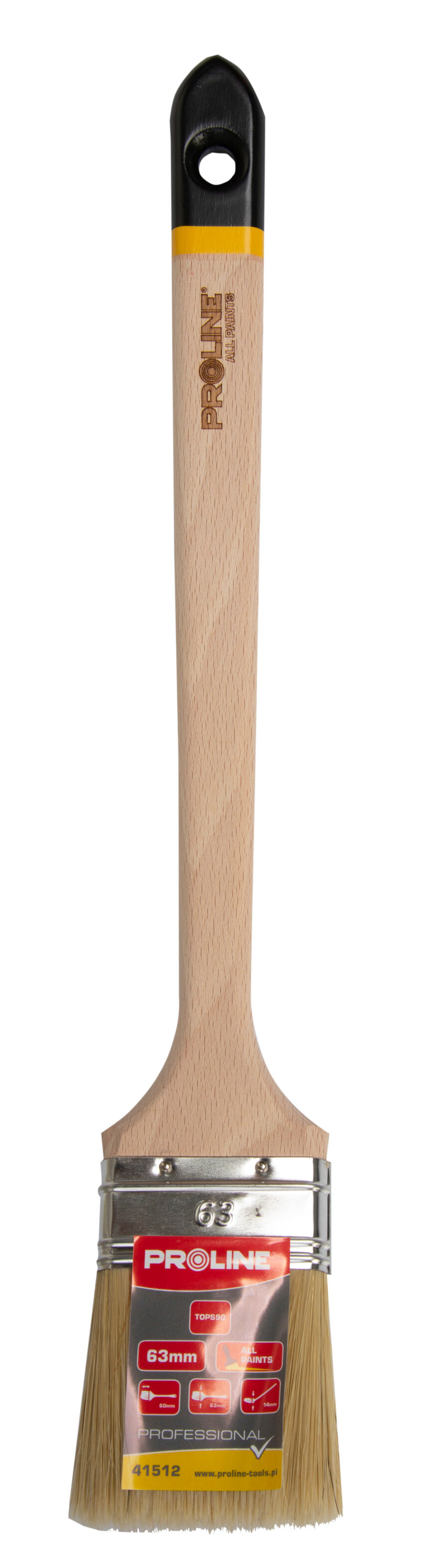 41511--Pędzel kątowy prof. 50mm,rączka drew.,uniw.,proline