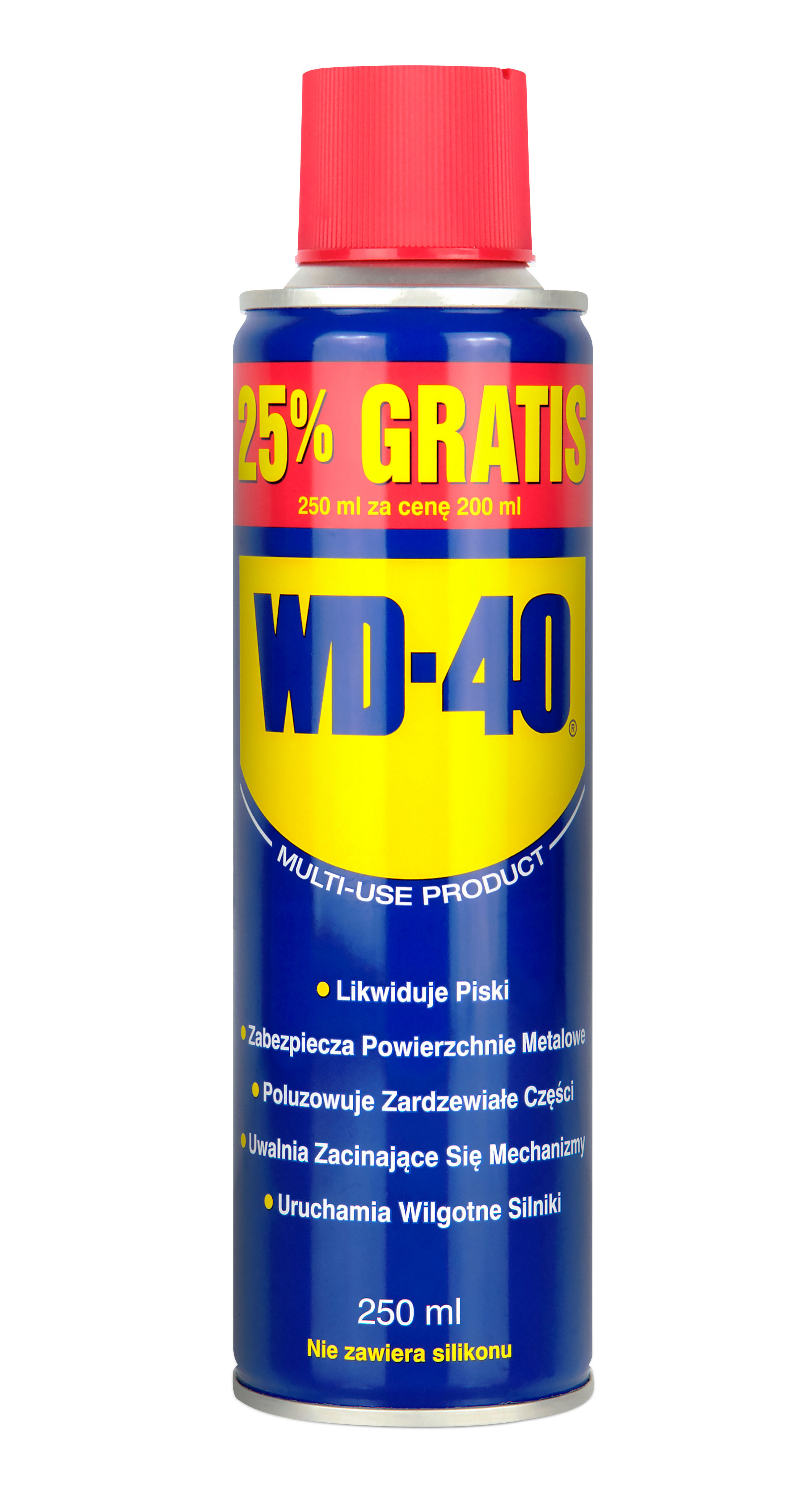 42213--42213 Płyn antykorozyjny WD40 opakowanie 0.2l + 25% (250ml)Specyfikacja:Uniwersalne do smarowania, konserwacji, czyszczeniaPenetrujeUsuwa wodęPojemność 250 ml