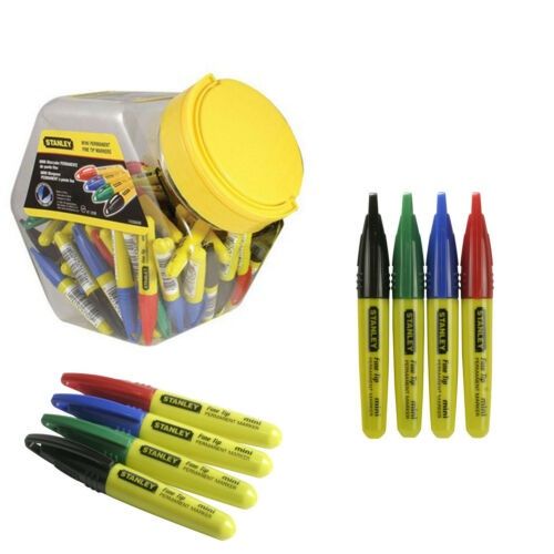 473291--473291 MARKERY MINI 4 KOLORY OKRĄGŁA KOŃC&amp;Oacute;WKA STANLEYZestaw zawiera cztery kolory marker&amp;oacute;w (czarny, czerwony, zielony i niebieski) ułatwiające prace na podłożach o r&amp;oacute;żnych kolorachUmożliwia trasowanie na w