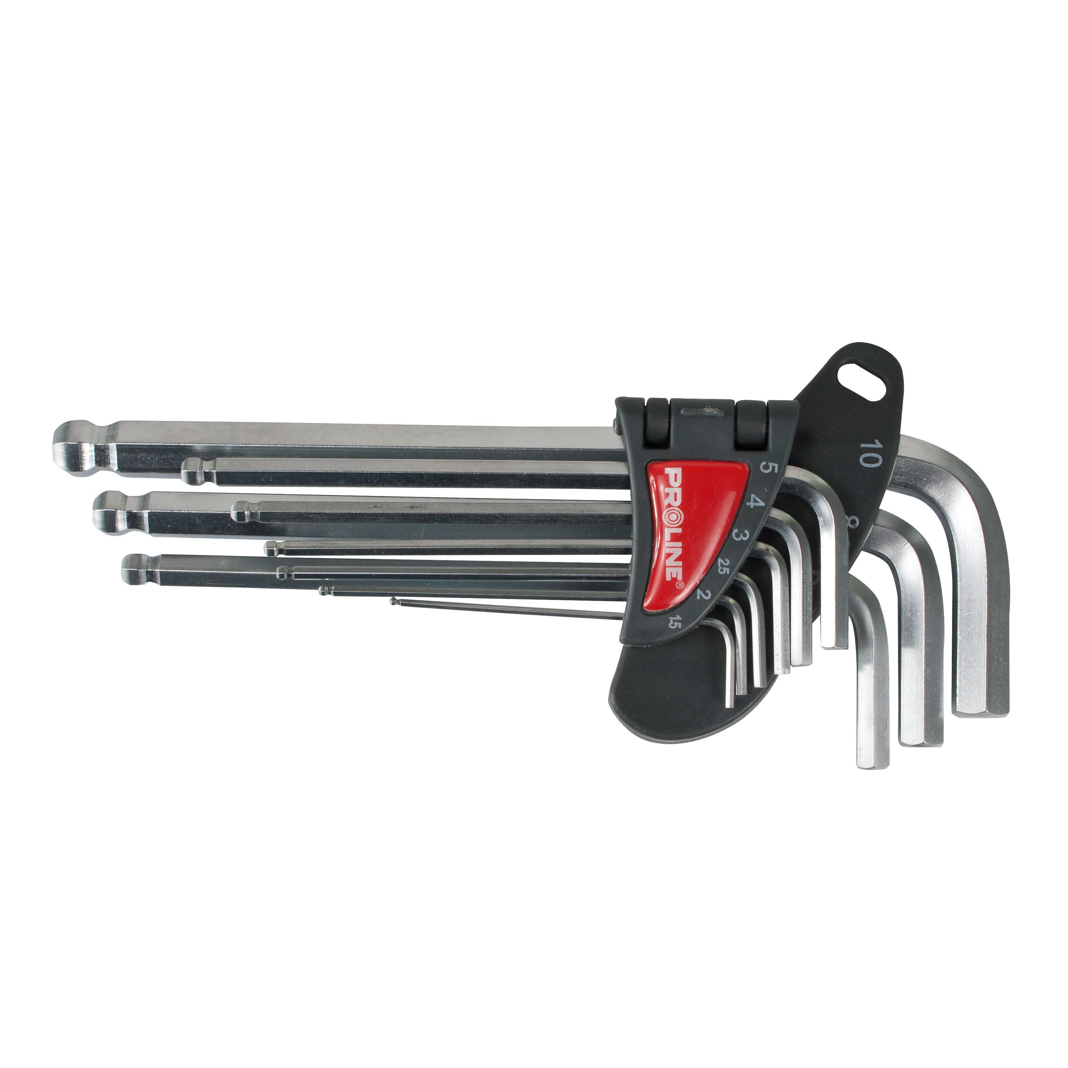 48329--Klucze imbusowe  z kulką kpl. szt.9  1.5-10mm  cv  proline