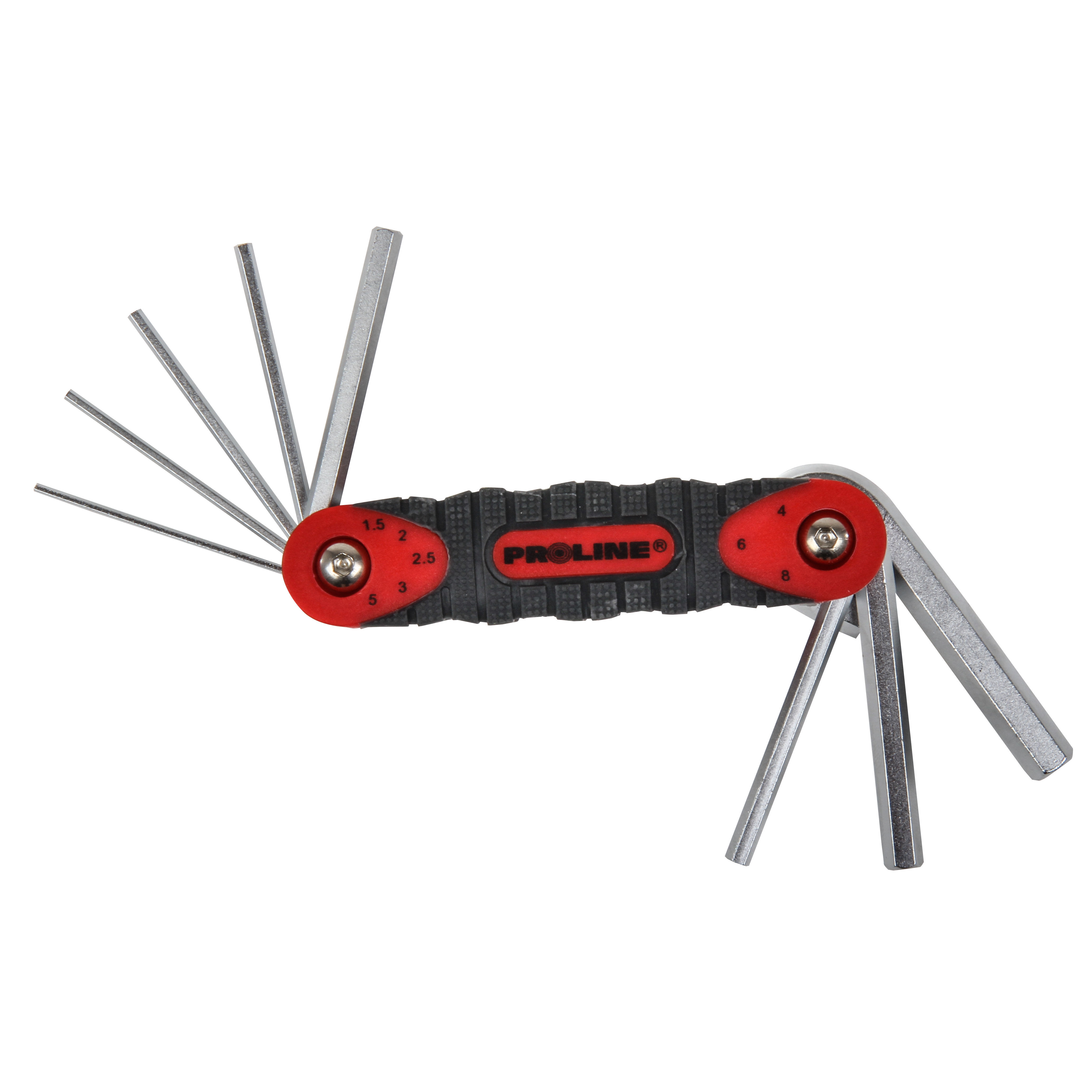 48367--48367 Klucze imbusowe hex CrV zestaw 7 element&amp;oacute;w, 2-10mm, ProlineKlucze imbusowe hex CrV, 7szt, 2-10mm, Proline:Stal o wysokiej odporności na ścieranie i skręcanieTwardość 56-60HRCMetalowa skuwka pokrywana miękkim tworzywemSkład zestaw