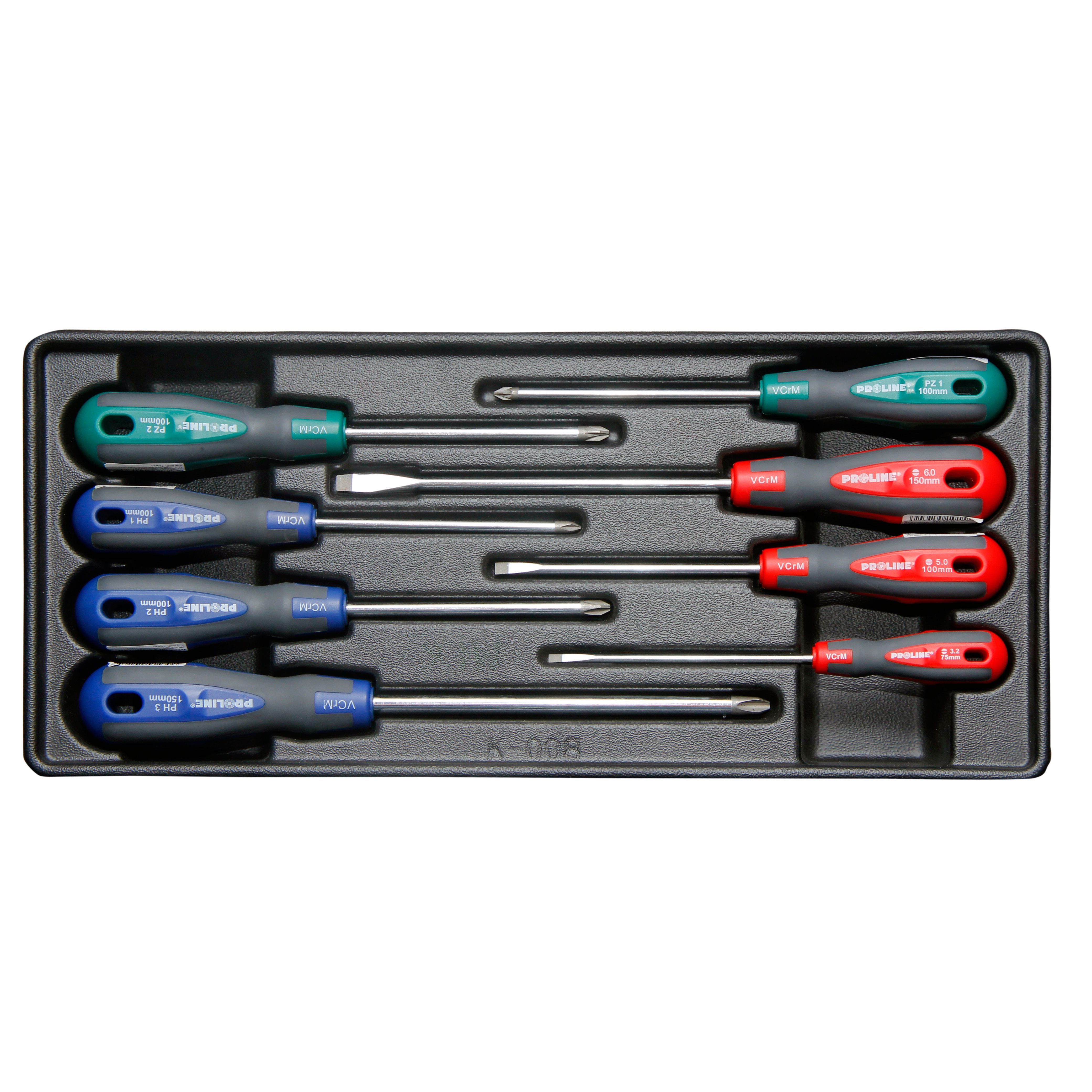 58730--Wkętaki: 3.2x100 mm (10158)5.0x100 mm (10153)6.0x150 mm (10155)PH1x100 mm (10162)PH2x100 mm (10163)PH3x150 mm (10165)PZ1x100 mm (10172)PZ2x100 mm (10176)