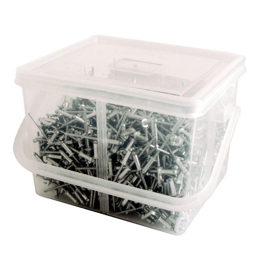 59499--59499 Nity aluminiowe 4.0x12.5mm 800 sztuk, MegaSpecyfikacja:Producent: MegaRozmiar: 4.0 x 12.5 mmIlość: 500 sztukOpakowanie: plastikowe pudełko