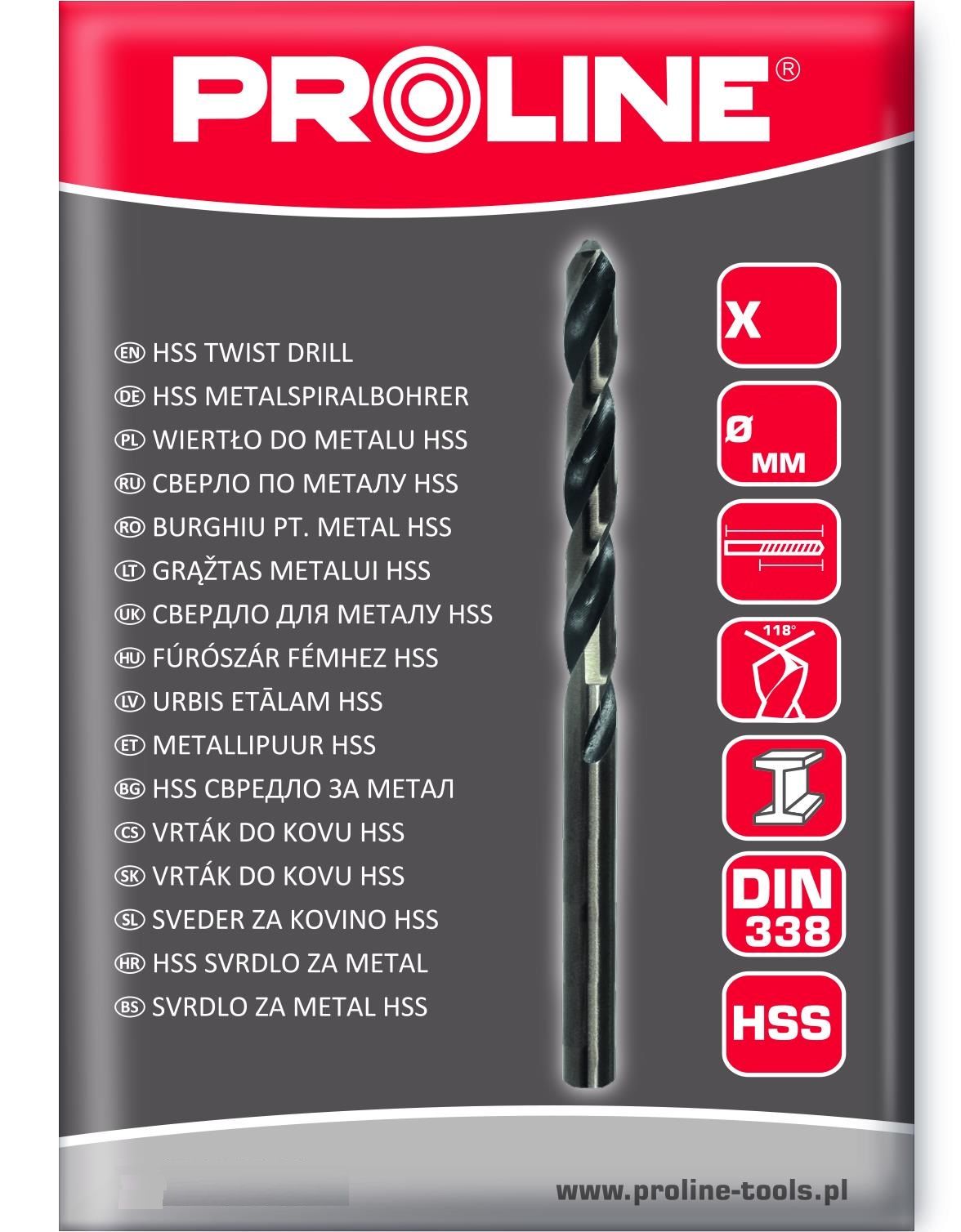 76845--Wiertło do met hss din338 szlif.kr. 4.5mm szt.1 pud. proline