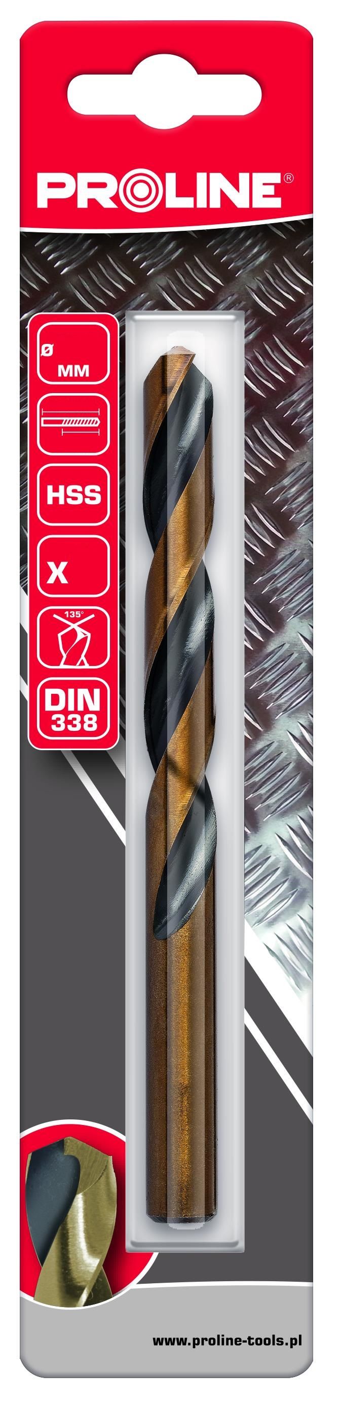 79040K--Wiertło do met hss din338 szlif.kr.4.0mm szt.2 blist proline