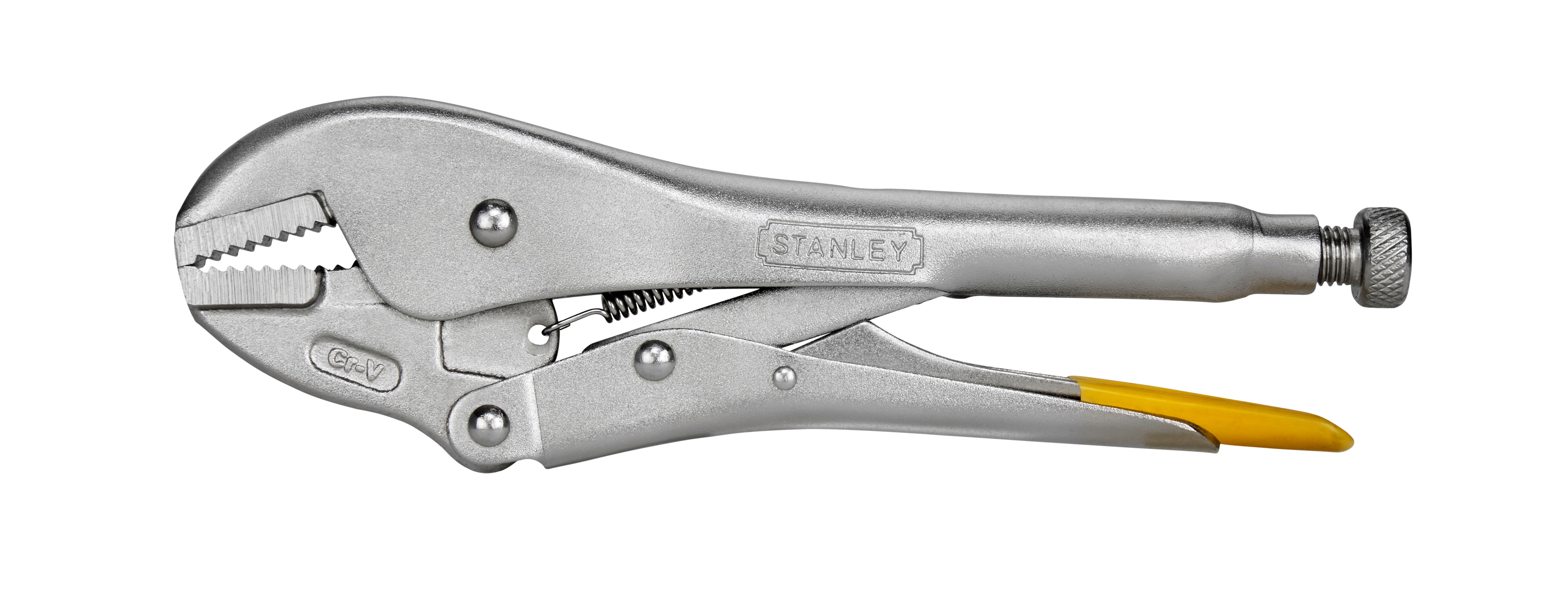 848110--848110 Szczypce zaciskowe Morsea 228mm szczęki proste, Stanley 84-810Szczypce og&amp;oacute;lnego zastosowaniaKute, proste szczękiŚruba regulująca siłę zaciskuMocny mechanizm zwalniającyRękojeść niklowana