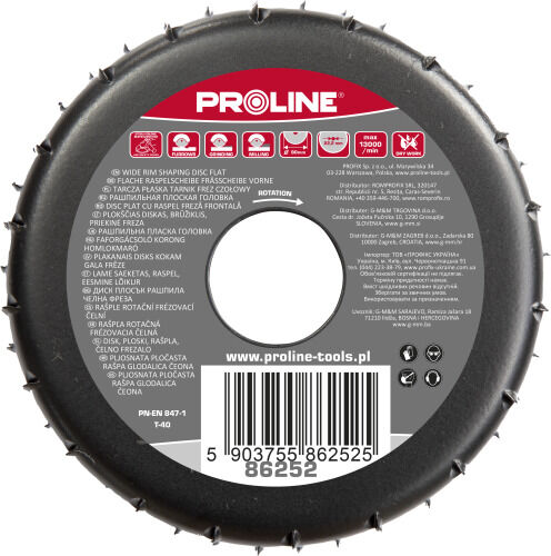 86253--Tarcza płaska tarnik grube zęby frez czołowy 120mm proline