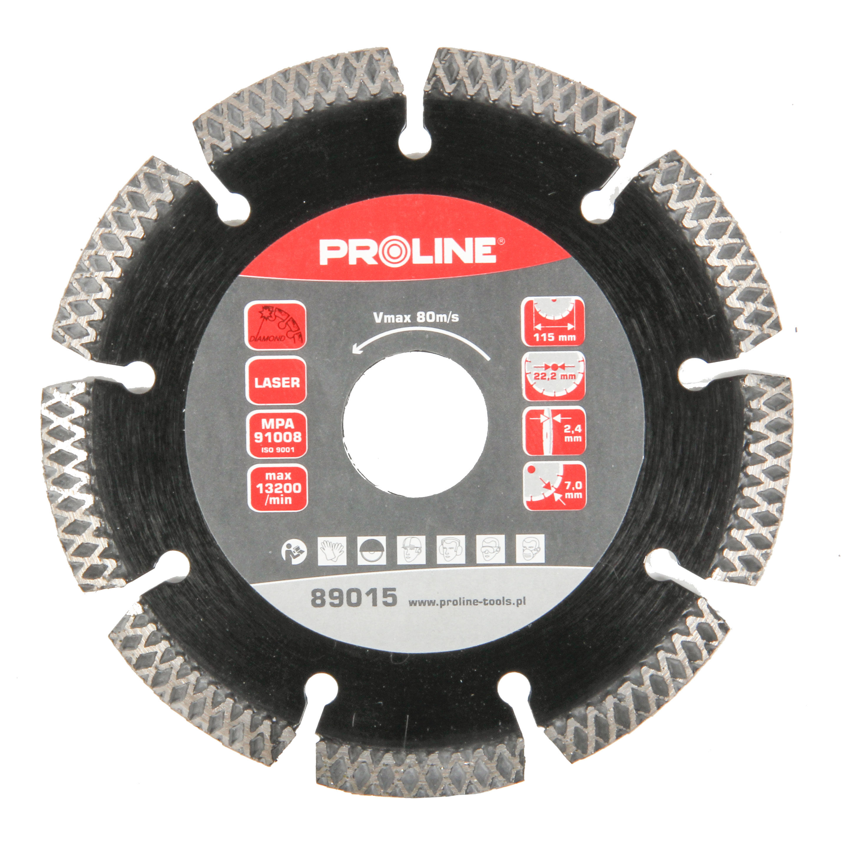 89033--Tarcza diament.typ x laser(uniwersal)230*2.8*7*22.2 proline