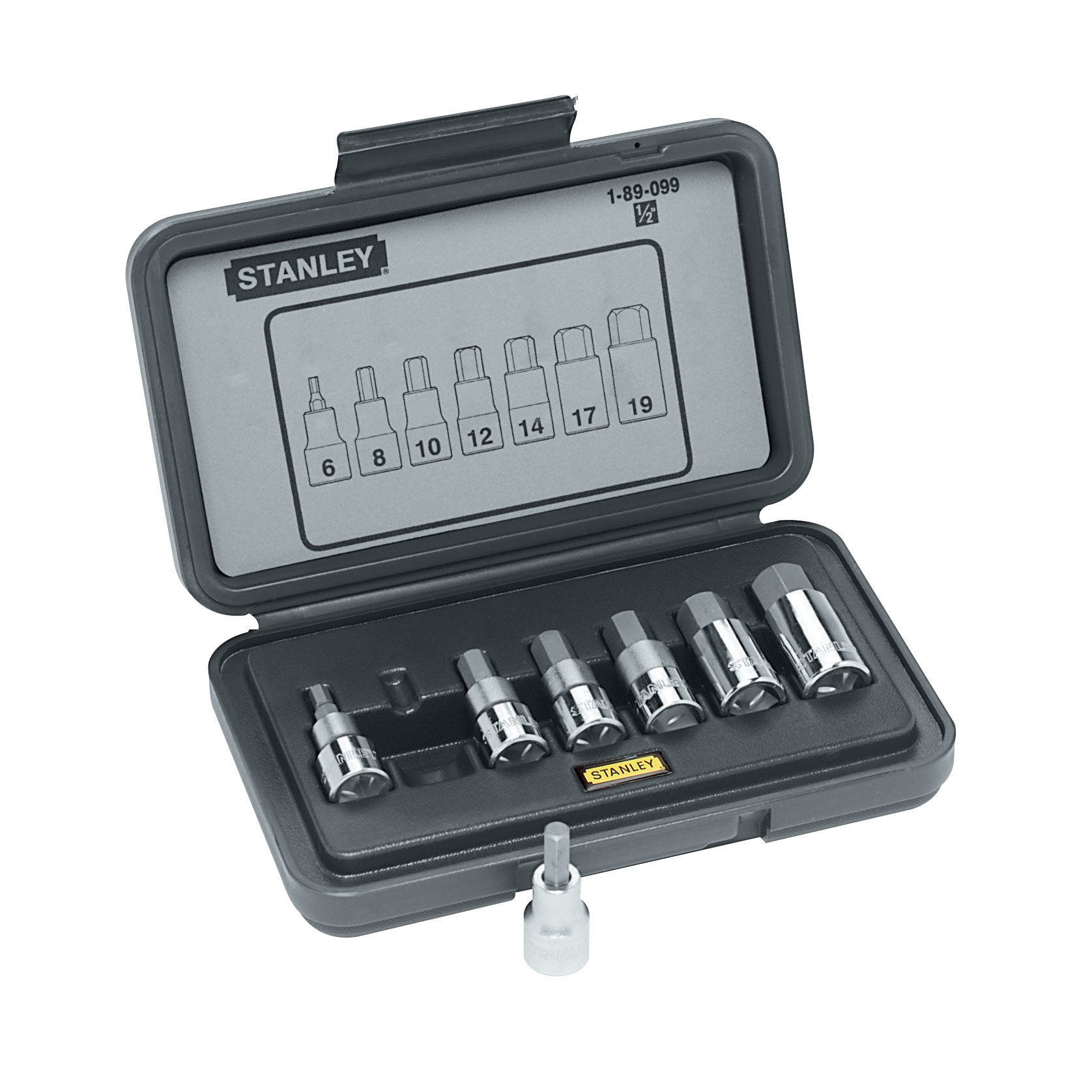 890991--Klucze nasadowe imbusowe, kpl. 7 szt., 1/2" (6-19)       [w]