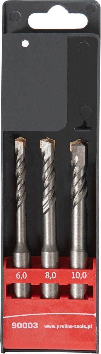 90003--Wiertła do betonu sds plus kpl. szt.3(6,8,10*110) proline