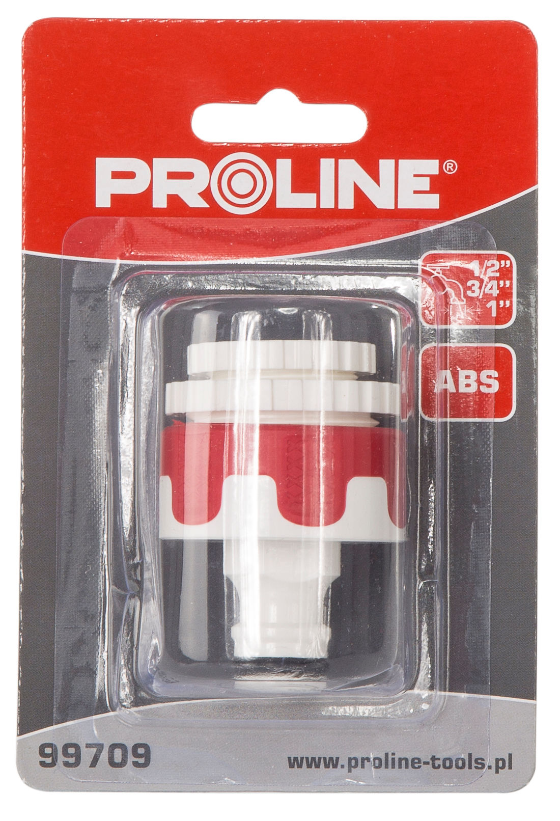 99709--Przyłącze z gwintem wewnętrznym 1";3/4";1/2" blister proline