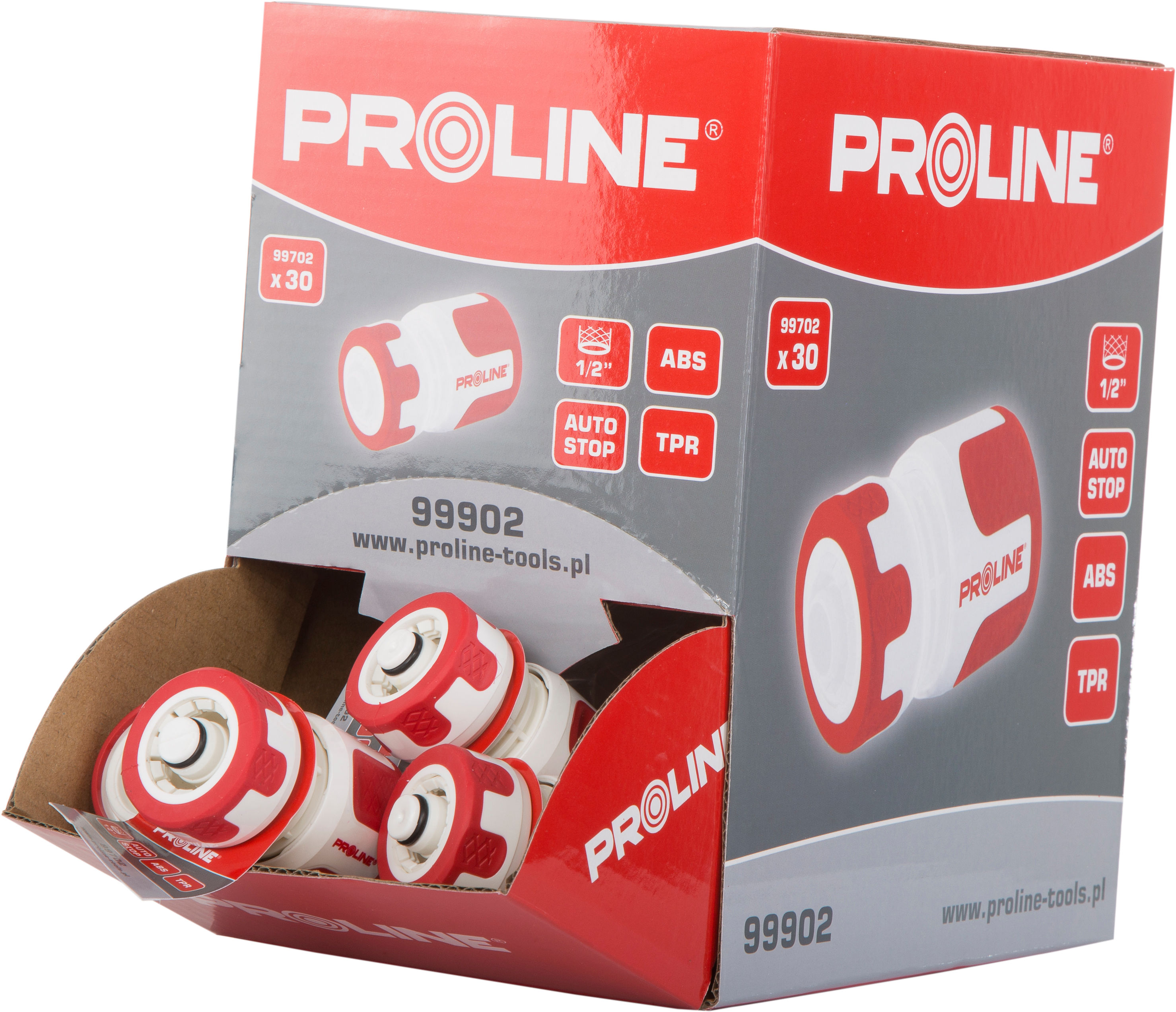 99902--Zestaw szybkozłącze ze stopem 1/2" 30 szt. proline